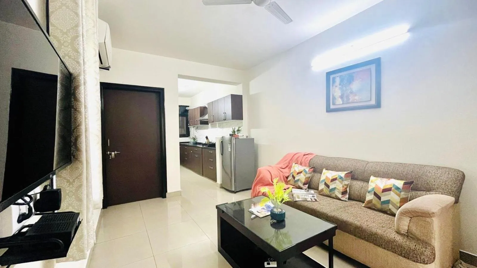 Living room in Olive Service Apartments Jaipur - Vaishali Nagar