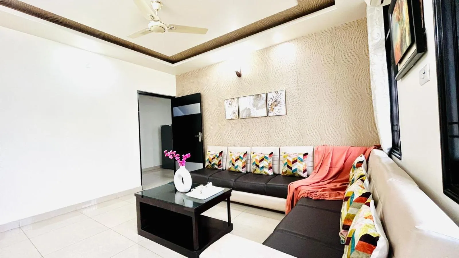 Living room in Olive Service Apartments Jaipur - Vaishali Nagar