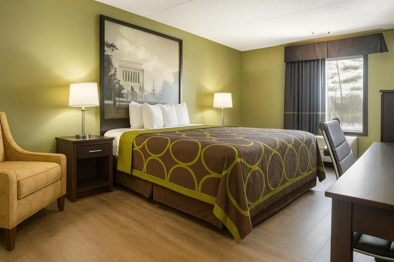 Bed in Super 8 by Wyndham Indianapolis South