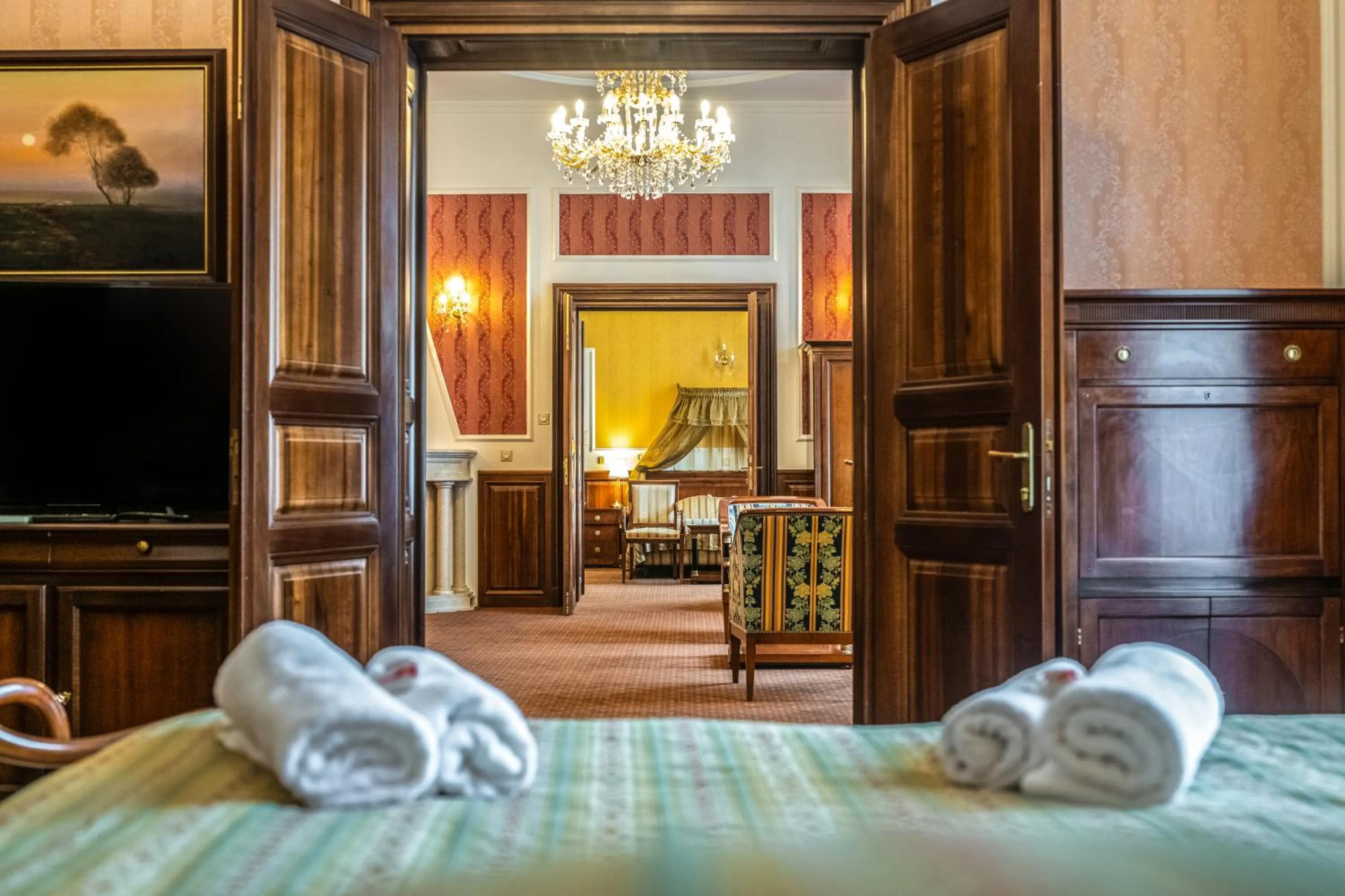 Bed in Kastélyhotel Sasvár Resort