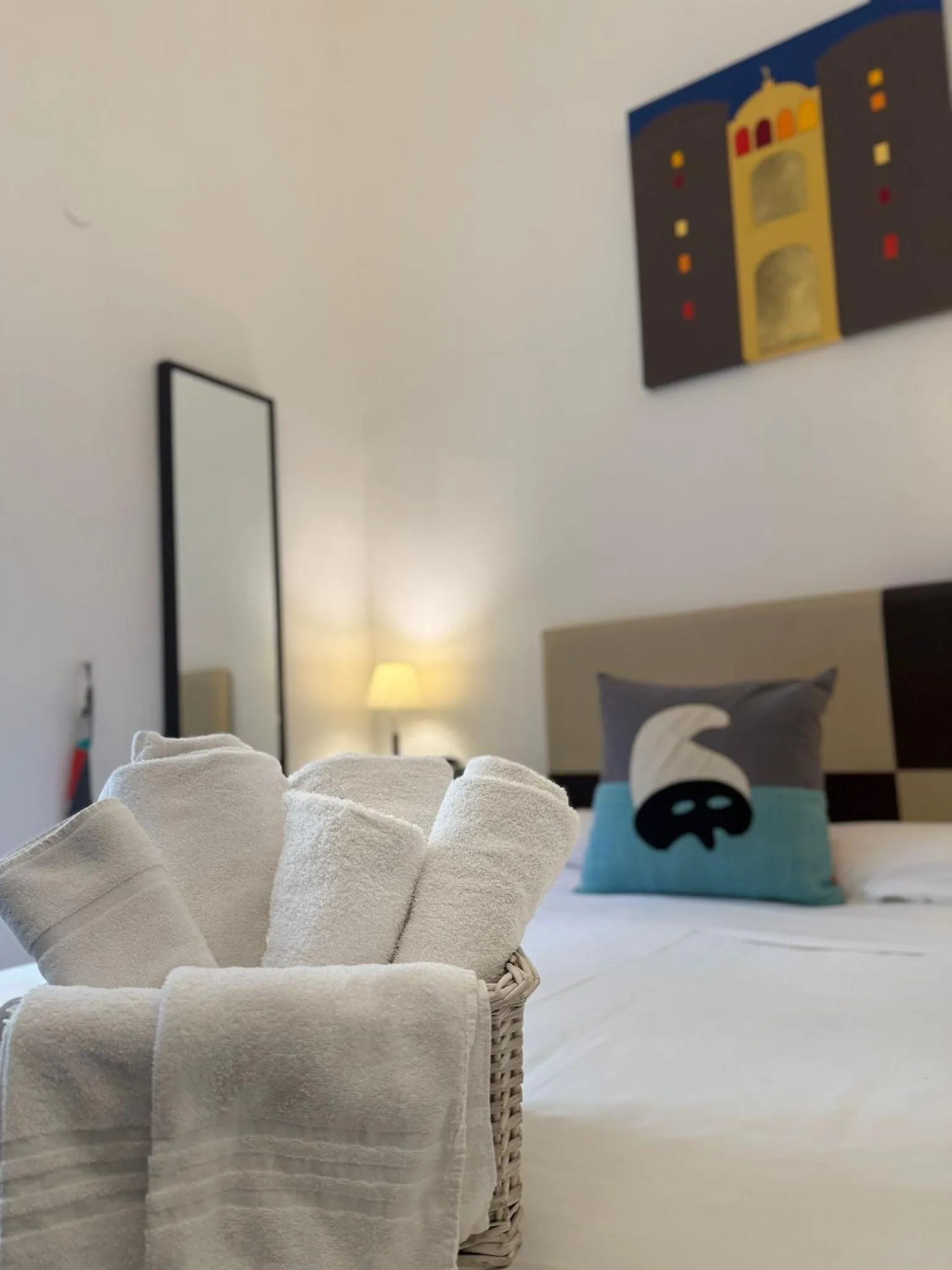 Decorative detail, Bed in Hotel Plebiscito Aparthotel