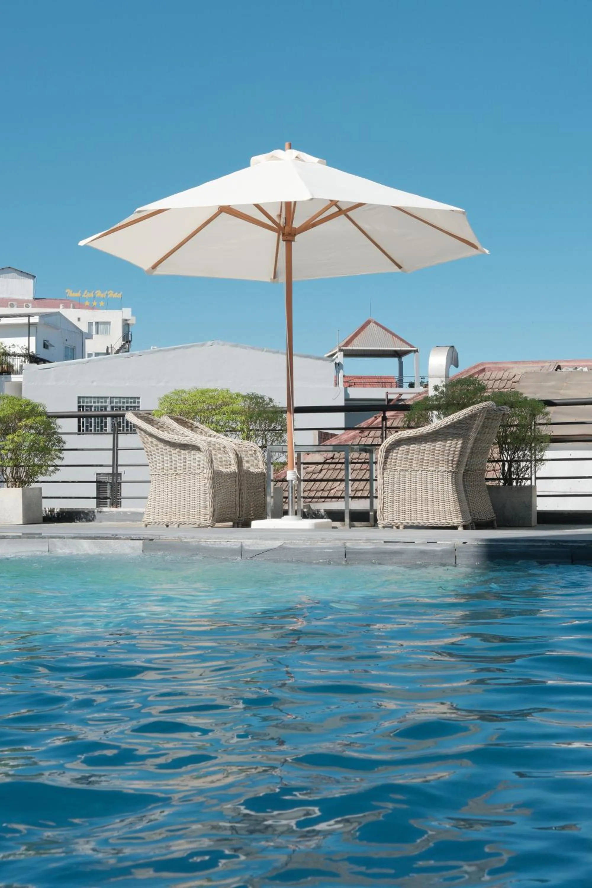 Pool view in Rosaleen Boutique Hotel