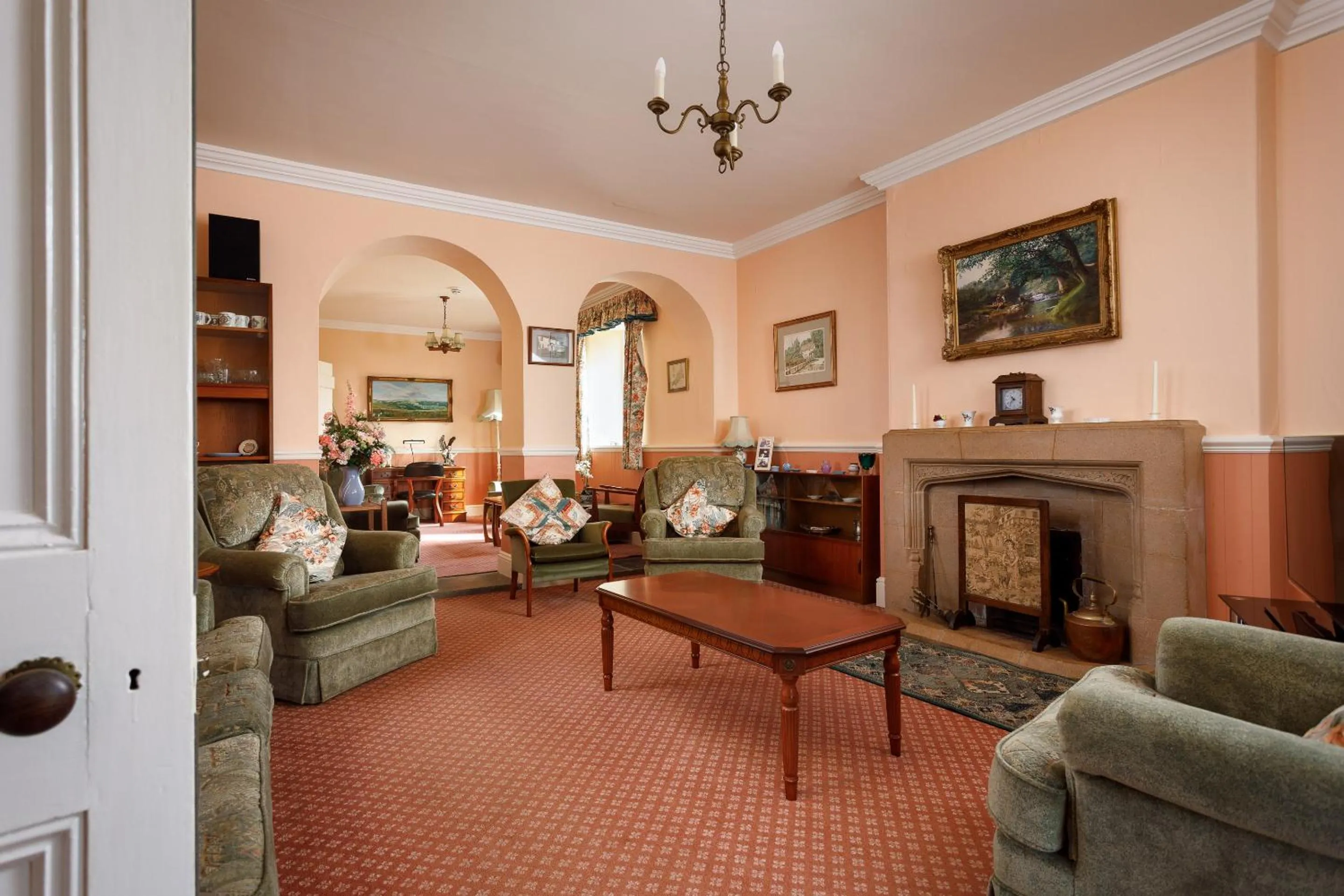 Living room in Bucklawren Farm