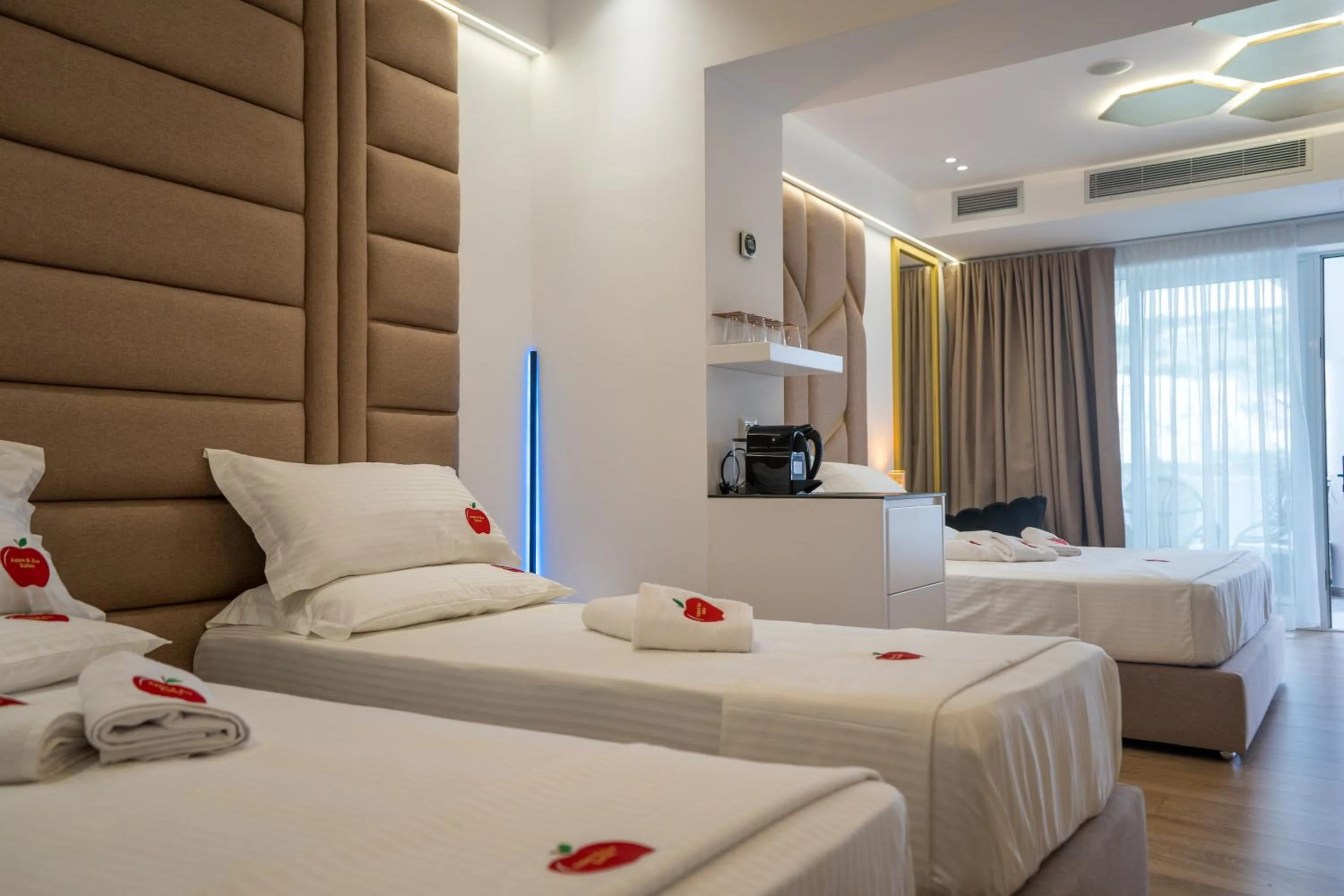 Bed in Adam & Eve Suites
