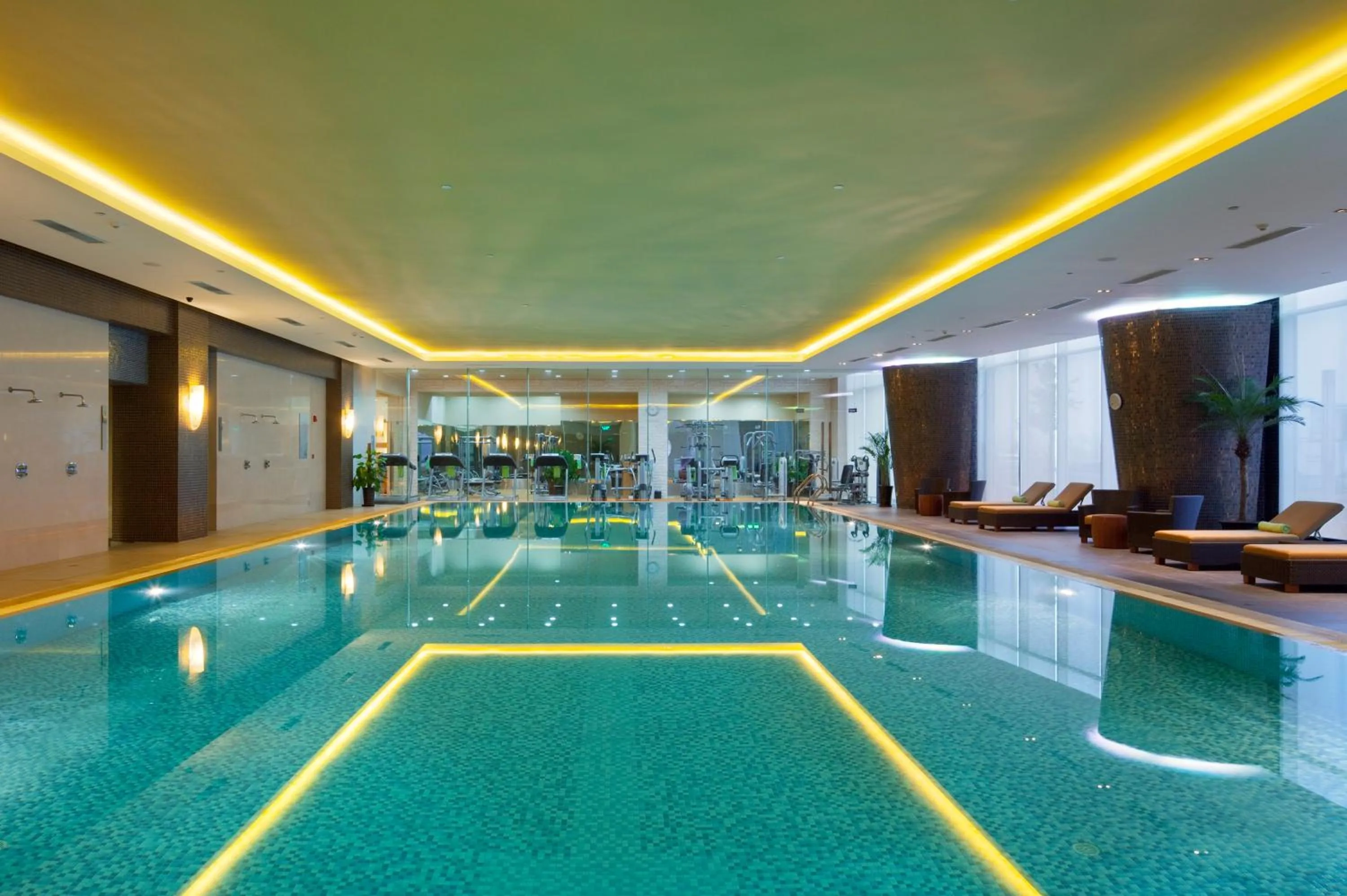 Swimming pool in Crowne Plaza Tianjin Binhai by IHG