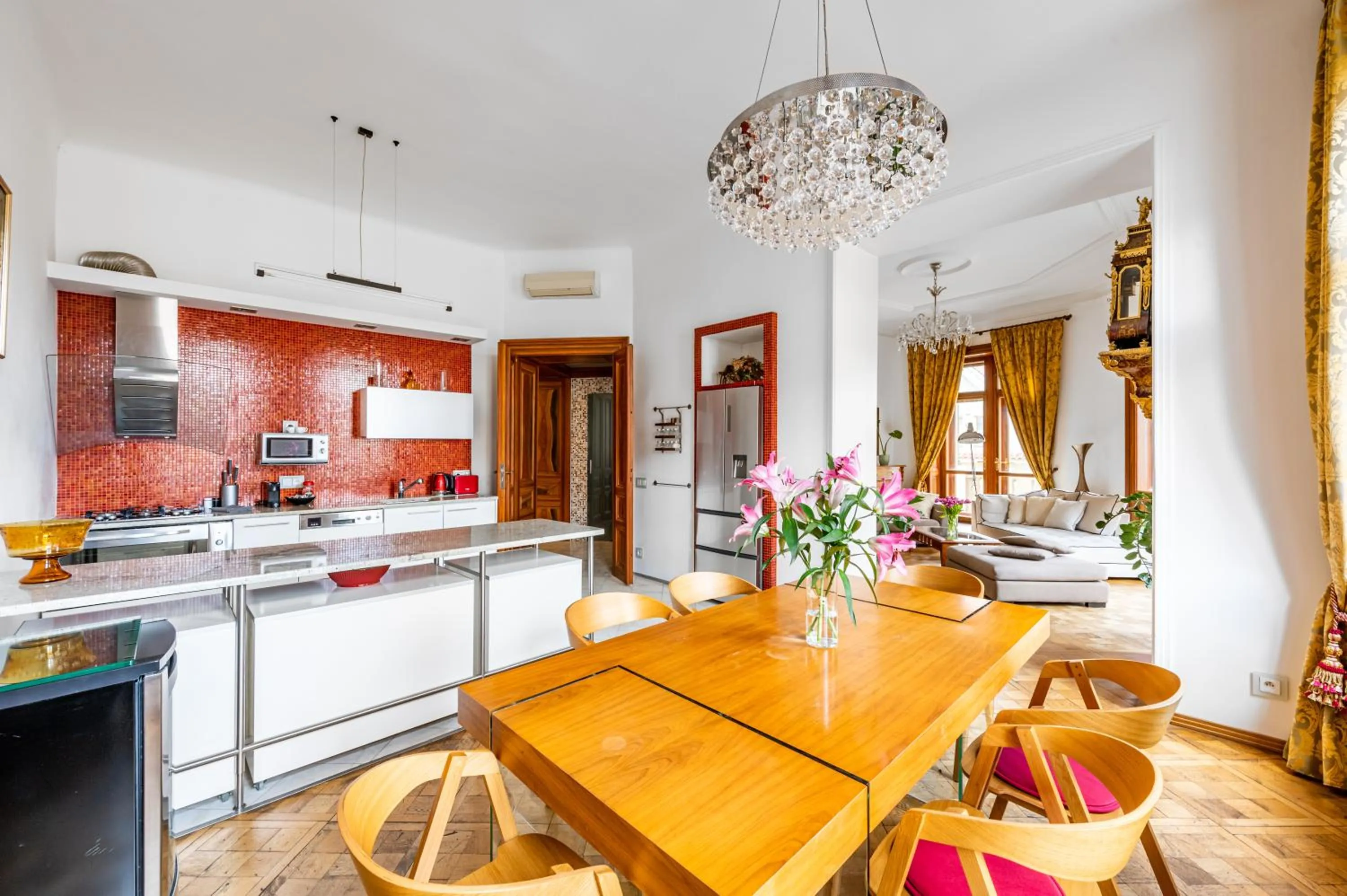 Kitchen or kitchenette in Malostranská Residence