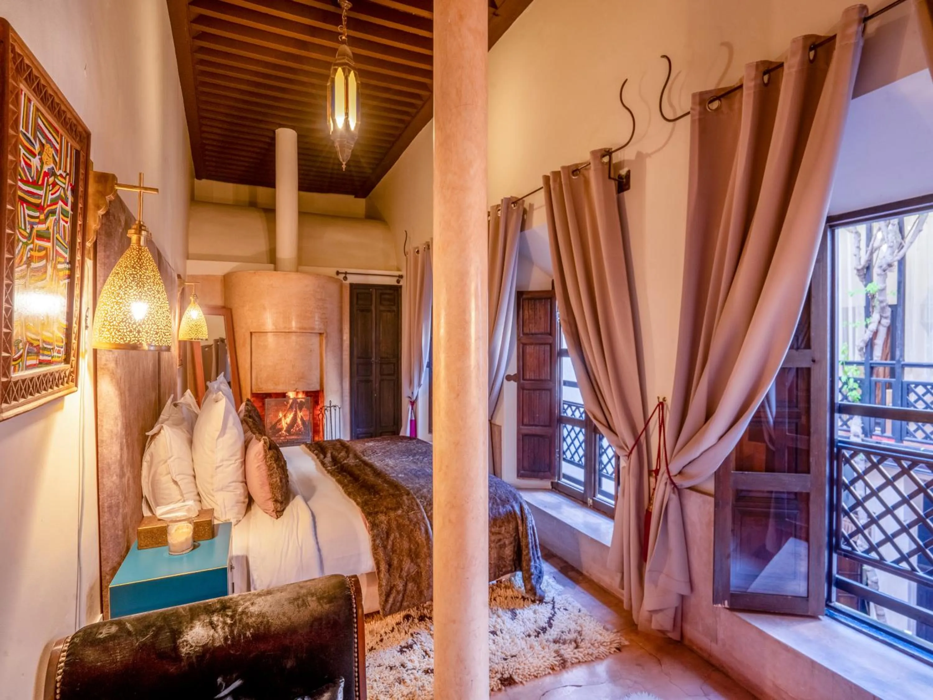 Bed in Riad Ines Home