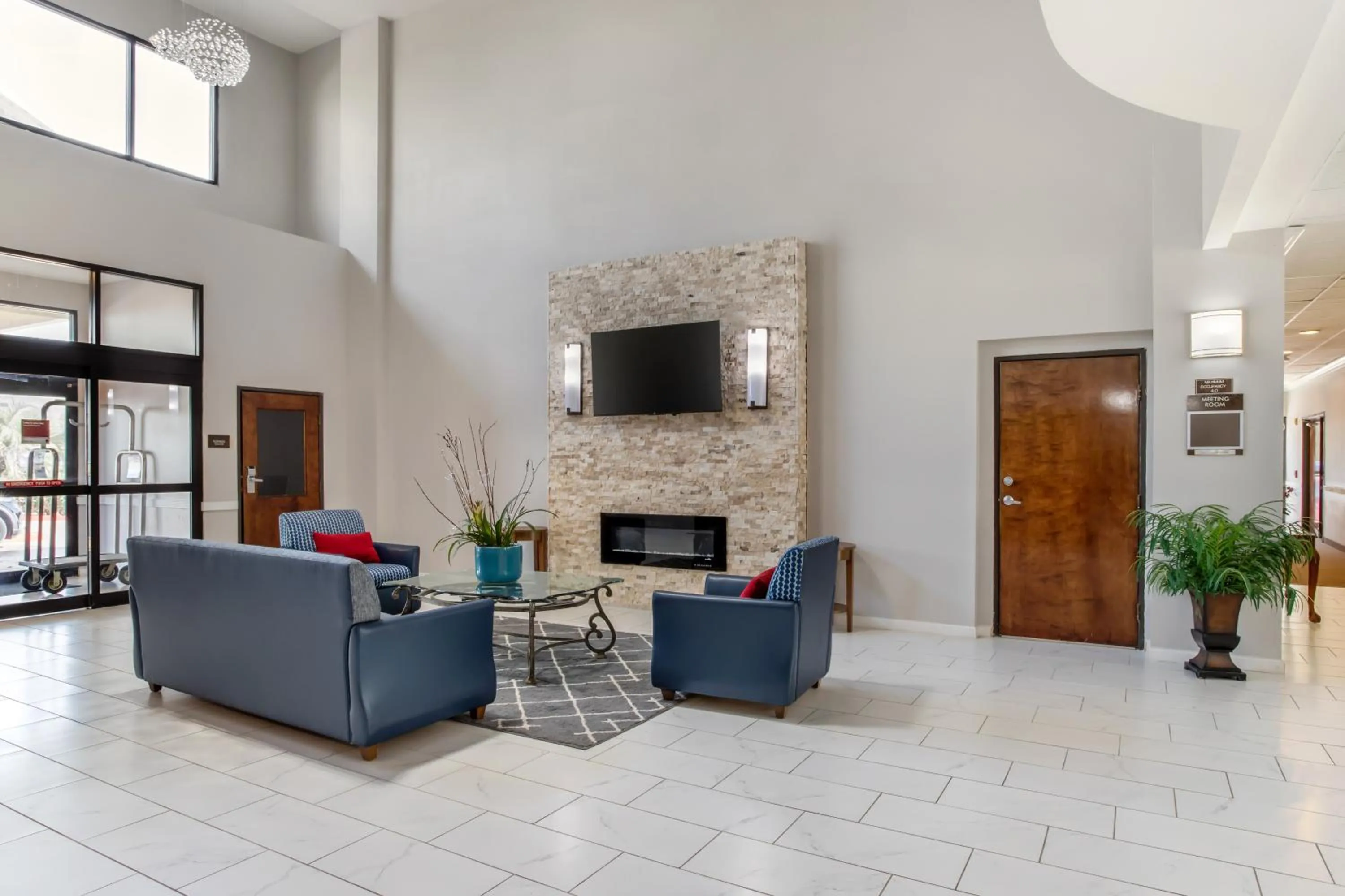 Lobby or reception in Comfort Suites Bush Intercontinental Airport