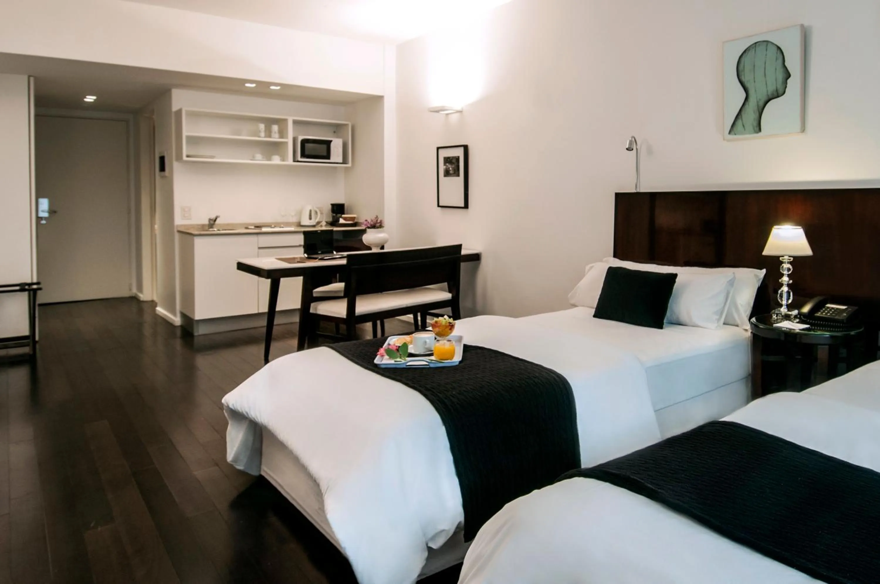 Bed in Awwa Suites & Spa