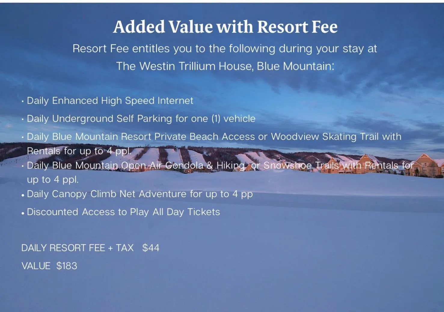 Deluxe Guest Room, 1 Queen, Sofa bed in The Westin Trillium House, Blue Mountain