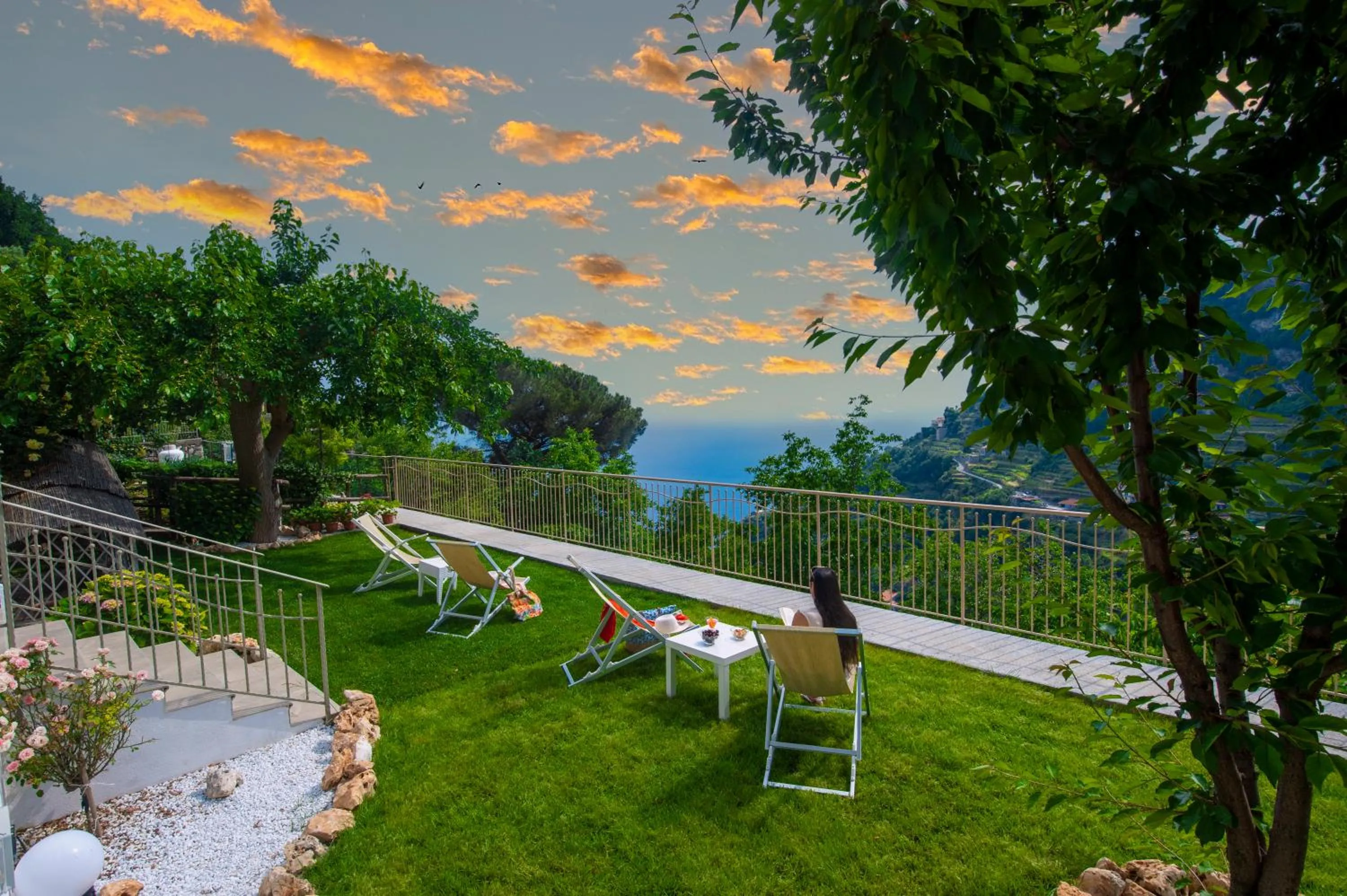 Garden view in B&B Casanova