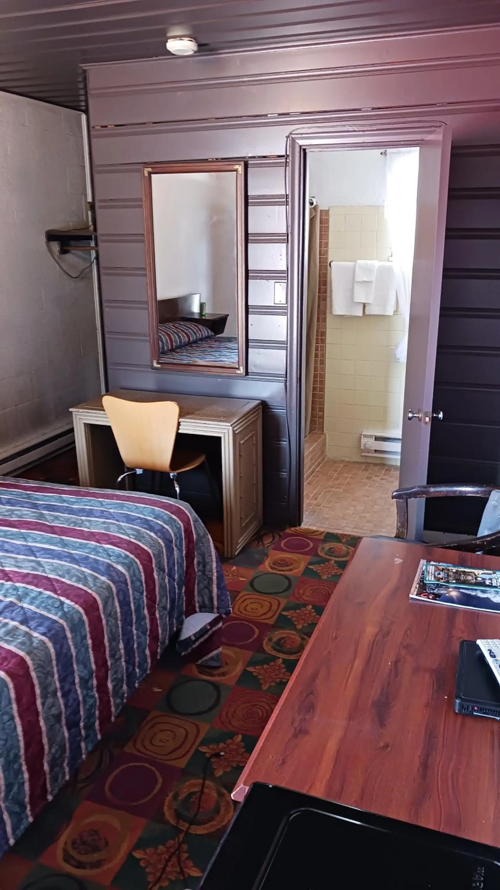 Bed in White Pine Motel