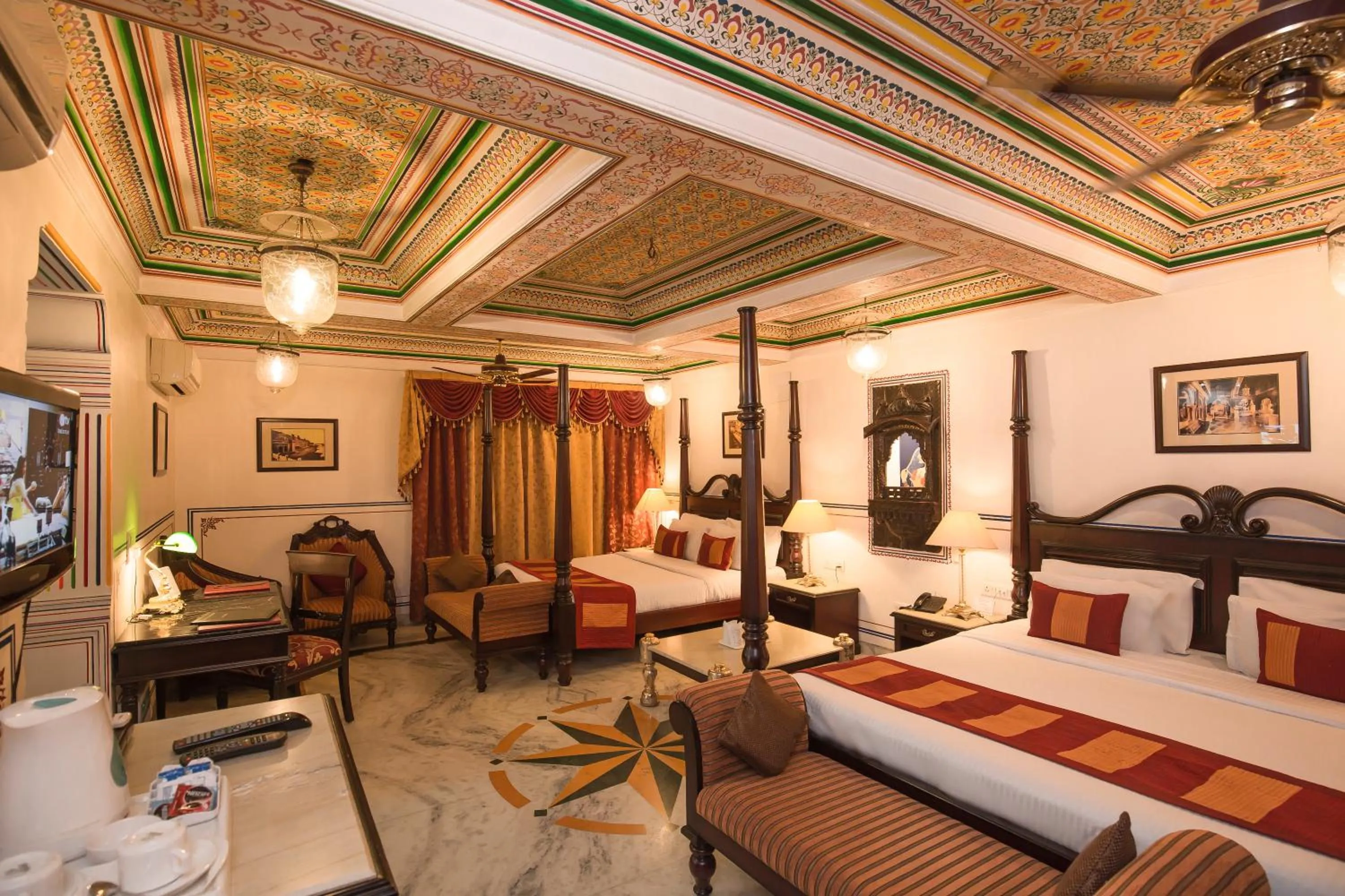 Photo of the whole room, Bed in Umaid Bhawan - A Heritage Style Boutique Hotel