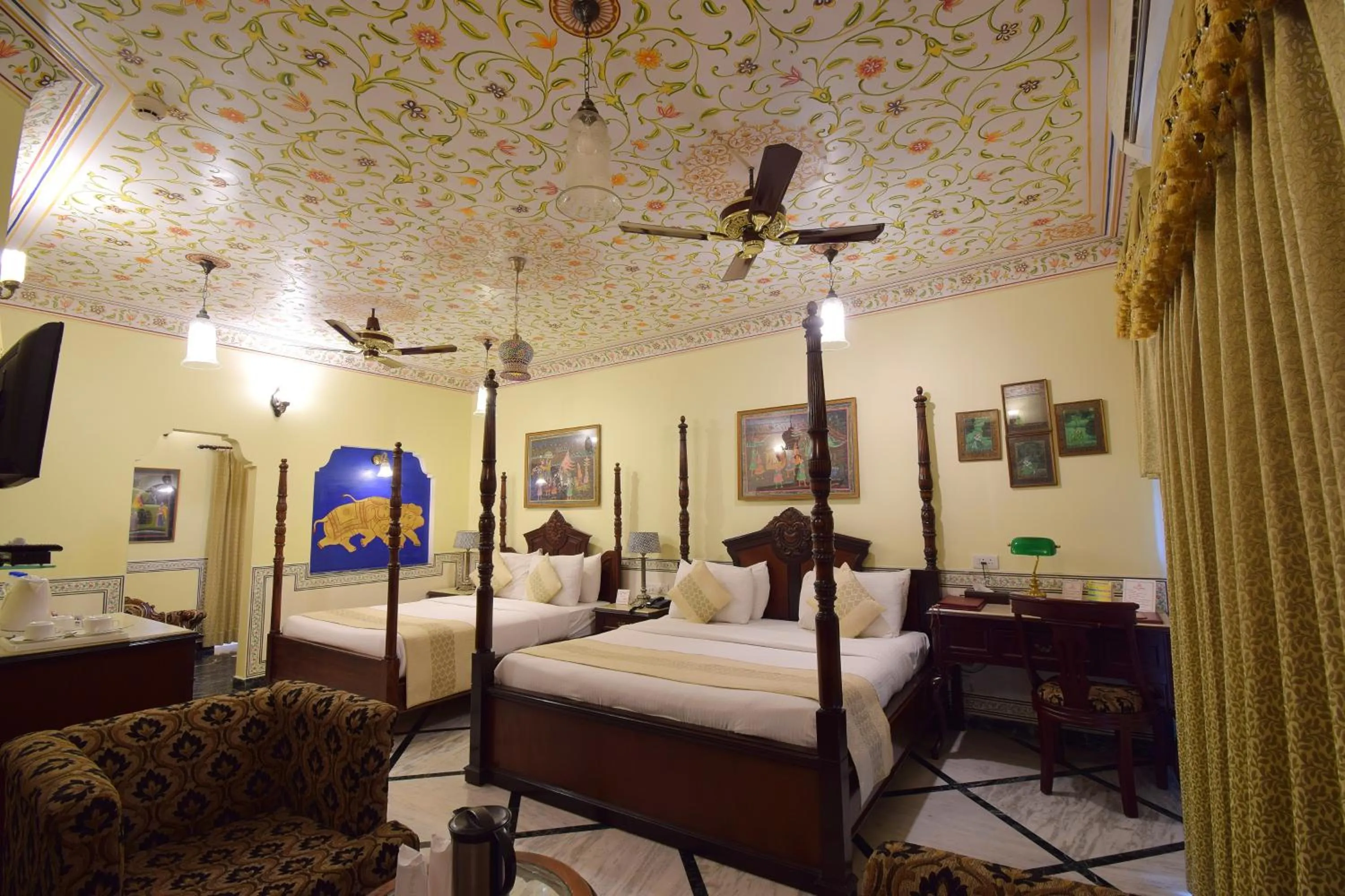 Photo of the whole room, Bed in Umaid Bhawan - A Heritage Style Boutique Hotel