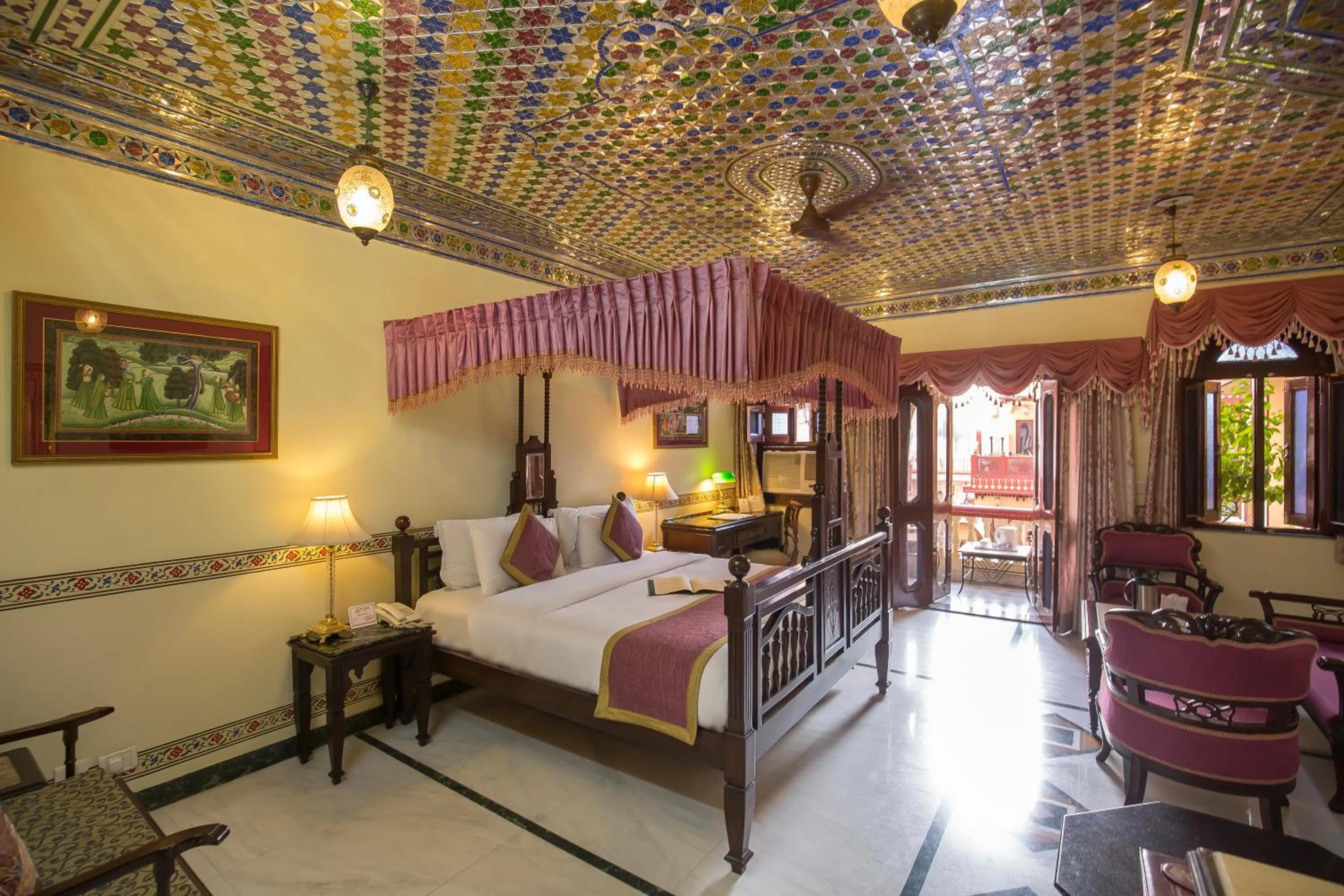 Photo of the whole room, Bed in Umaid Bhawan - A Heritage Style Boutique Hotel