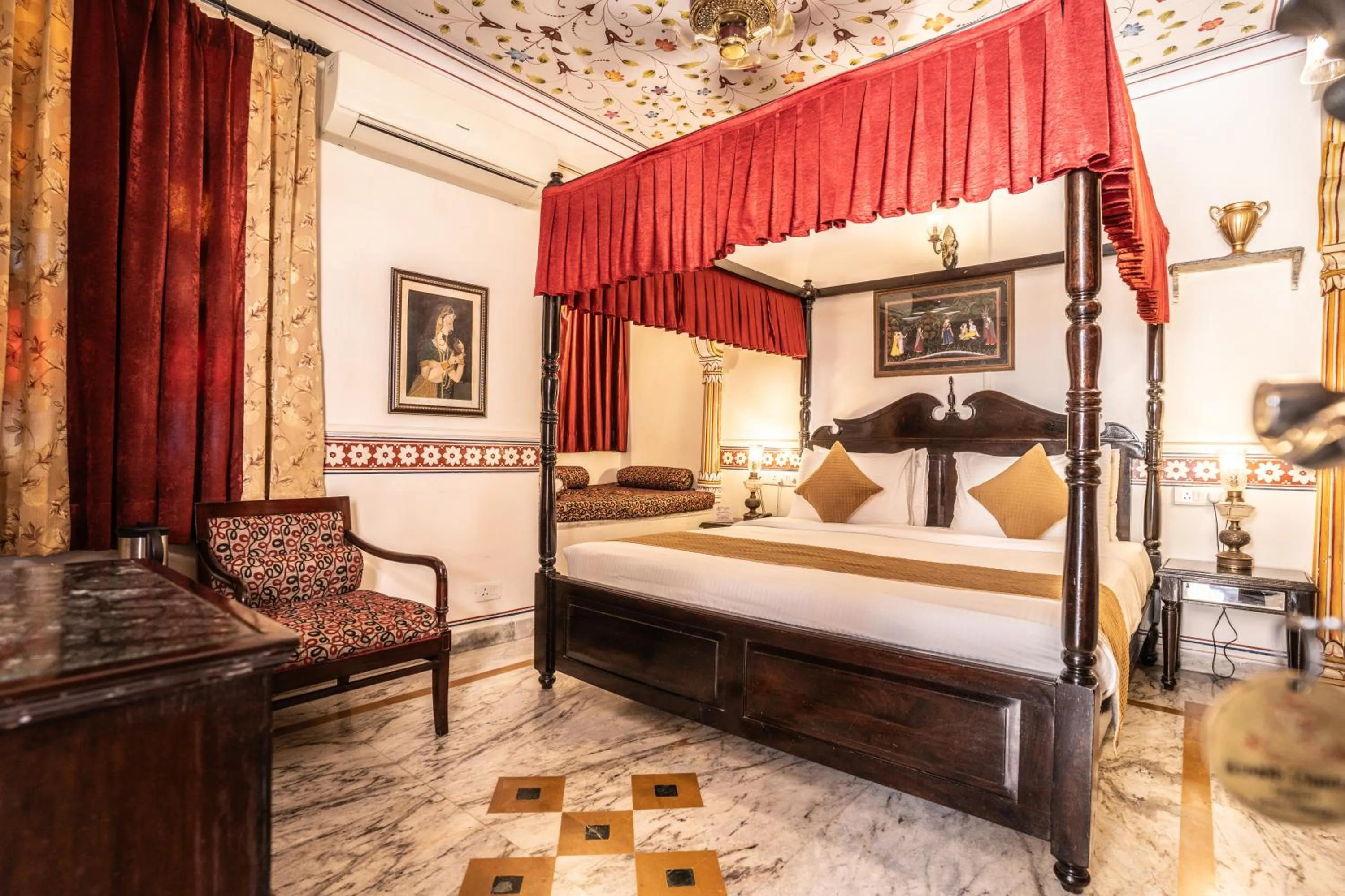 Bed in Umaid Bhawan - A Heritage Style Boutique Hotel