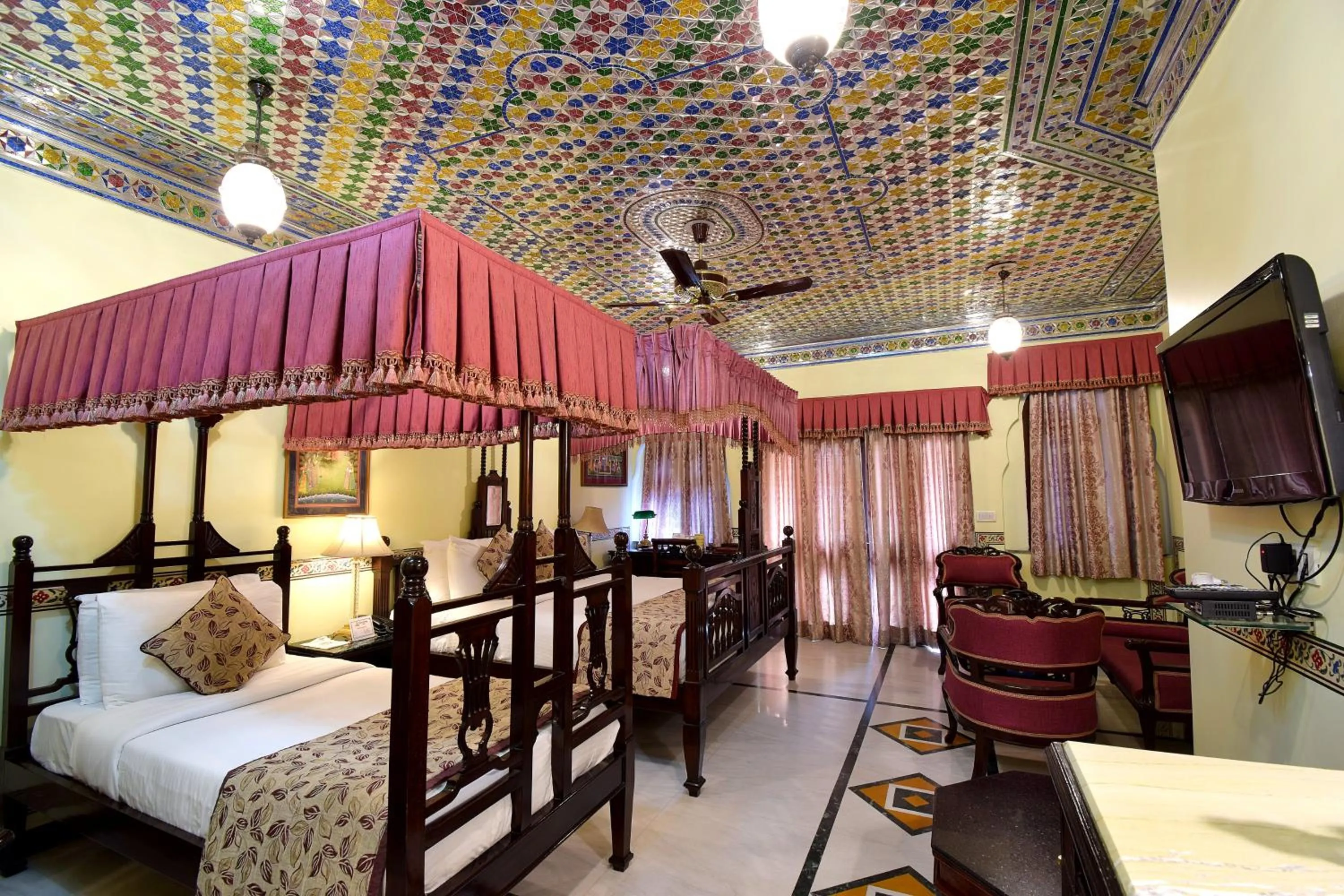 Photo of the whole room, Bed in Umaid Bhawan - A Heritage Style Boutique Hotel