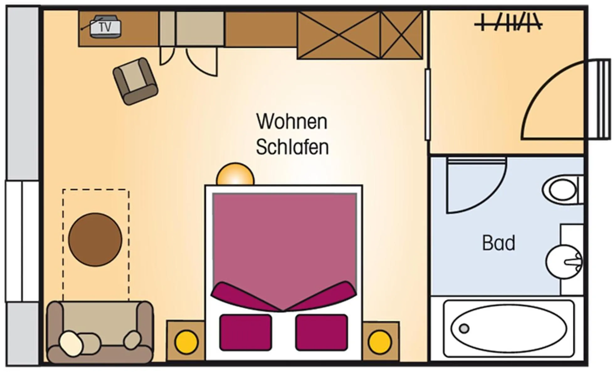 Photo of the whole room in Aktivhotel Waldhof