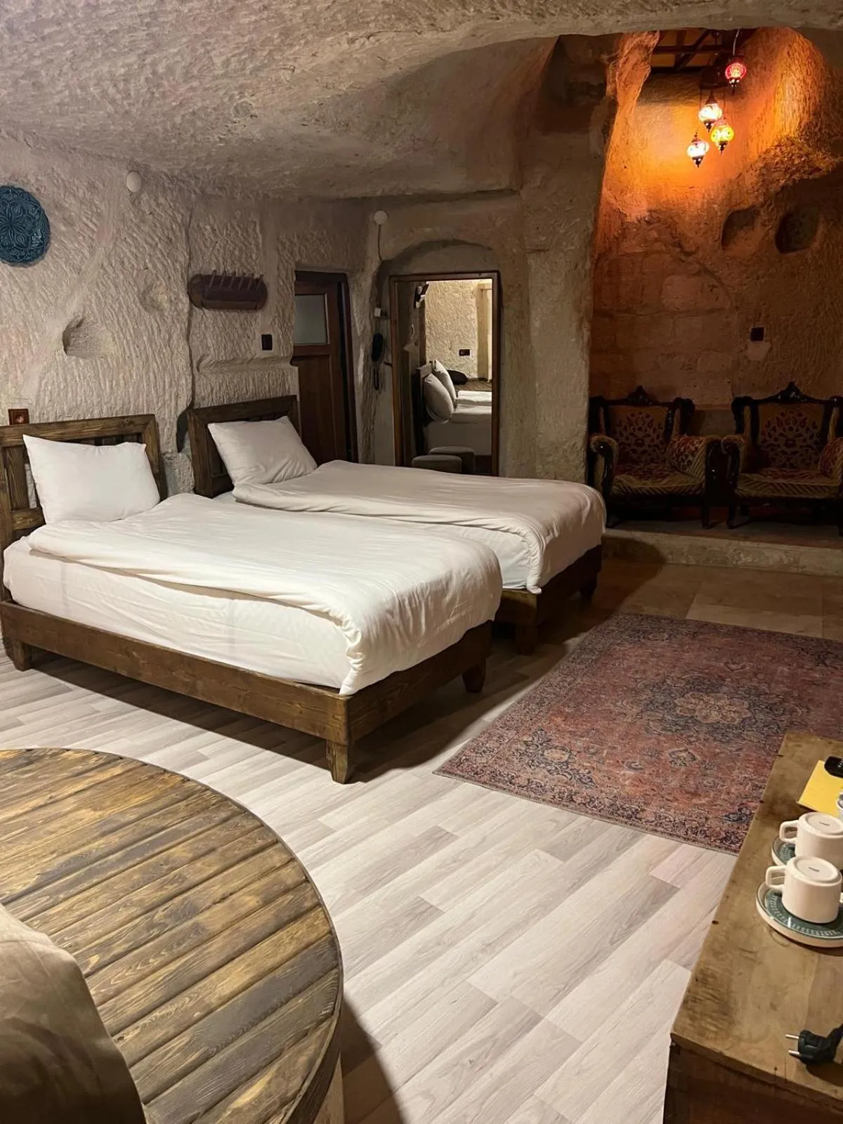Bed in Mia Cappadocia Cave Hotel