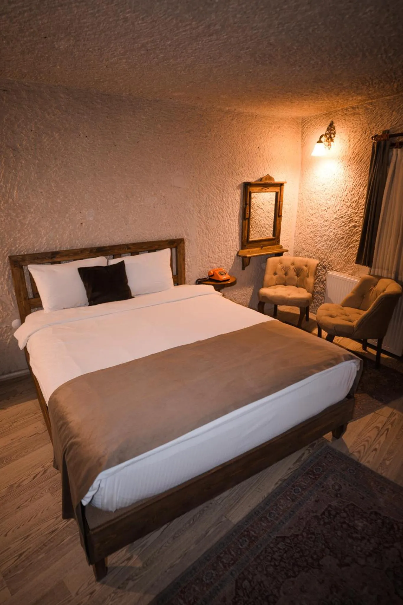 Bed in Mia Cappadocia Cave Hotel