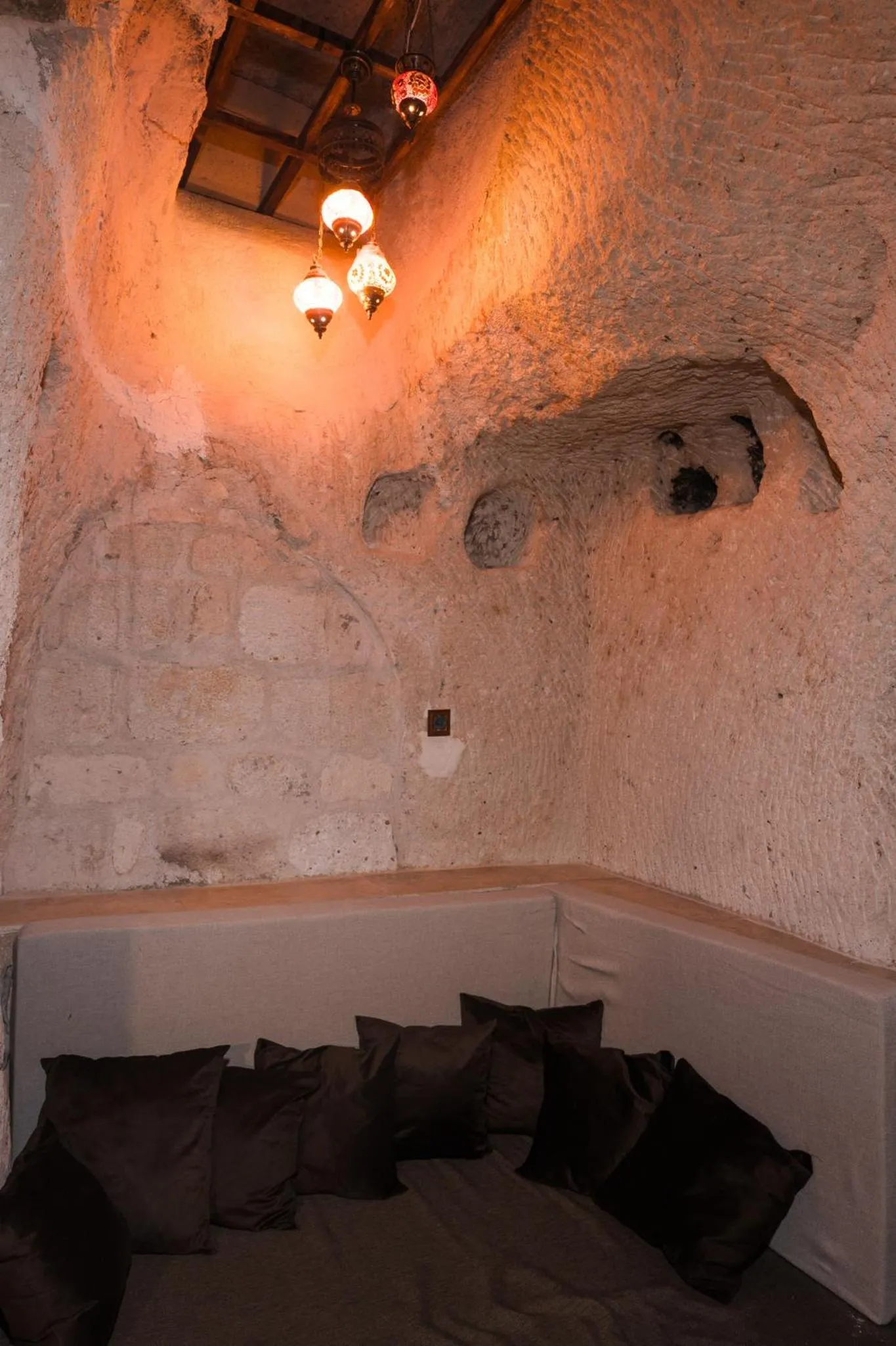 Seating area in Mia Cappadocia Cave Hotel