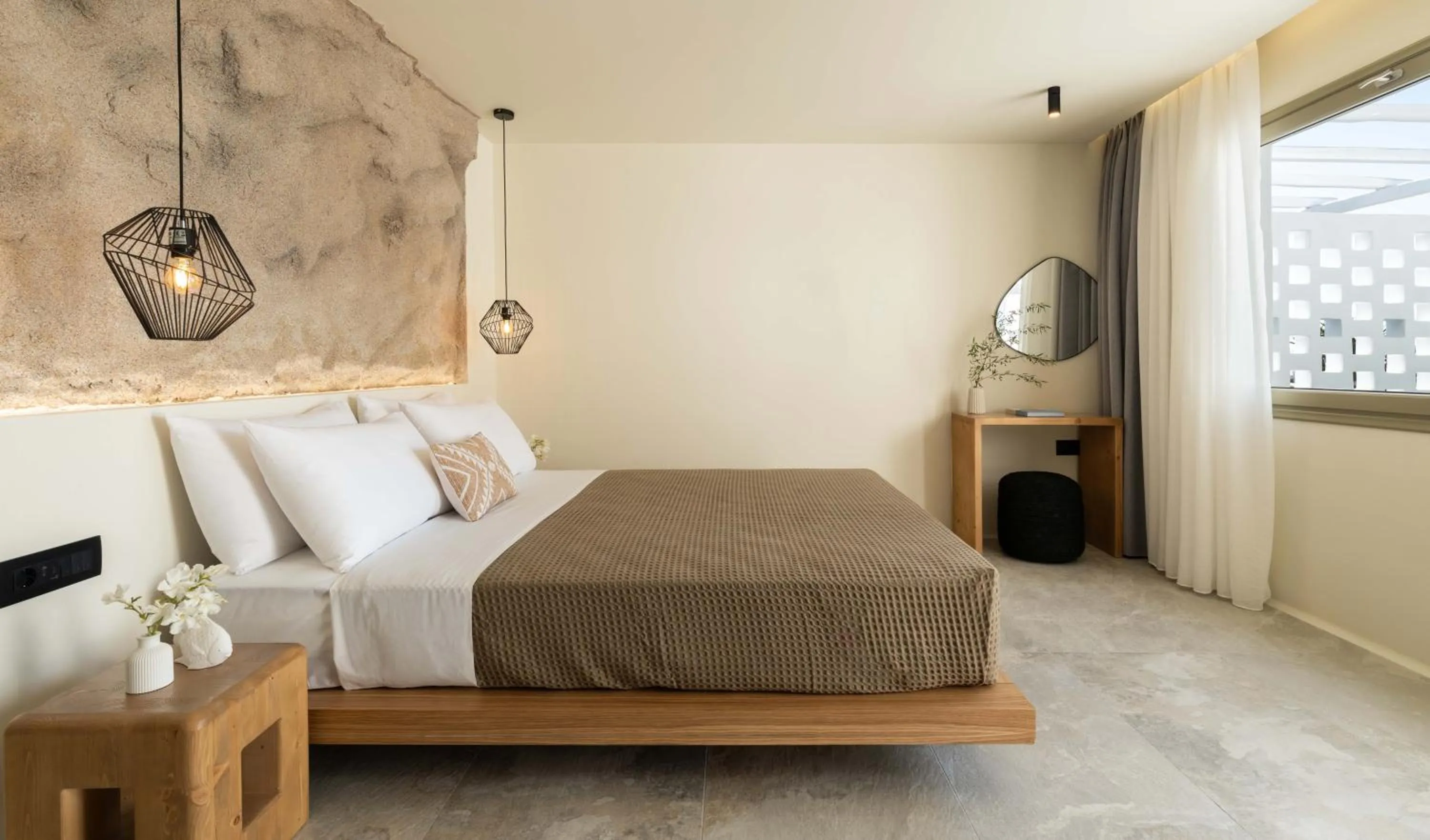 Bedroom, Bed in Philosophy of Mykonos Boutique Hotel