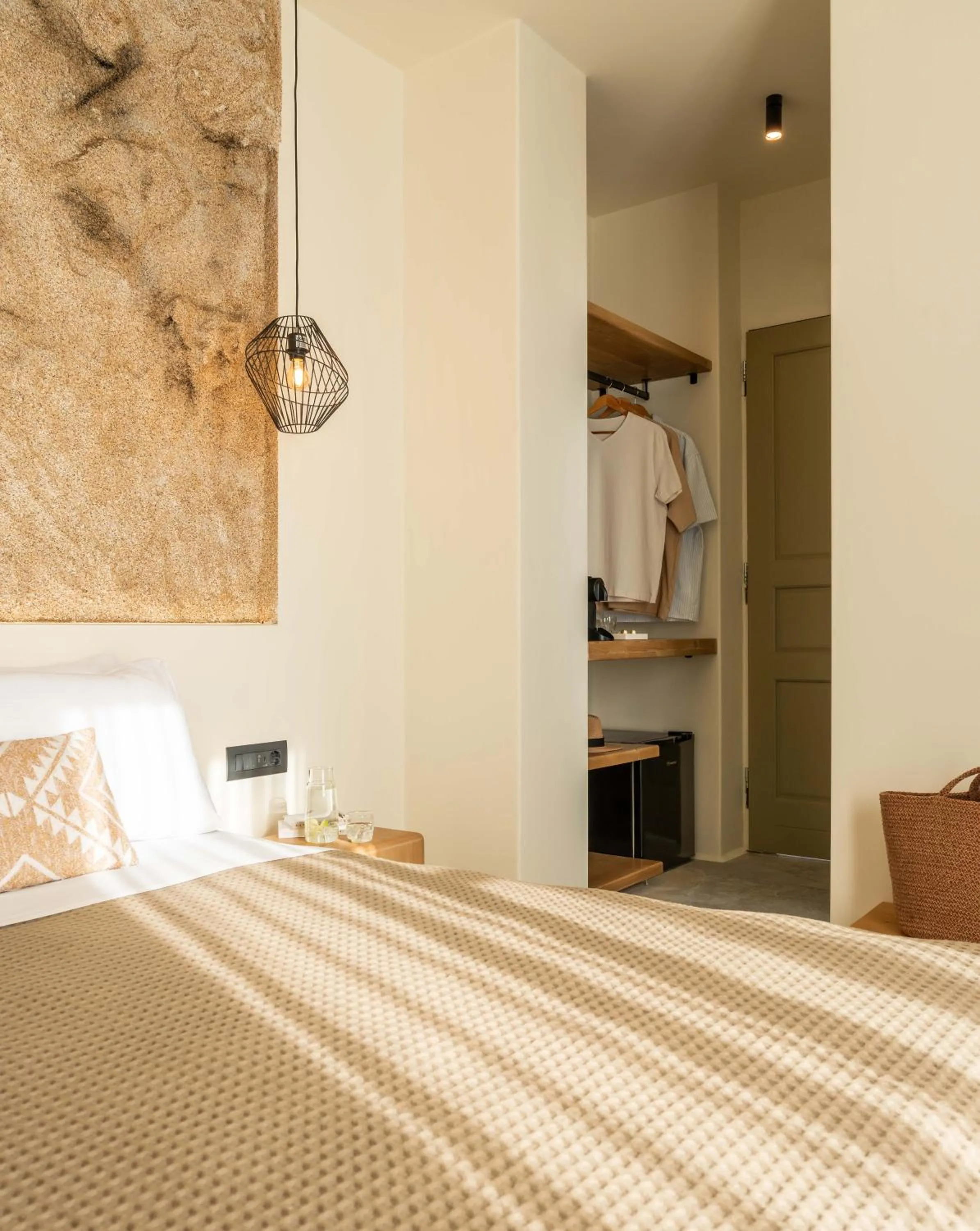 Bed in Philosophy of Mykonos Boutique Hotel