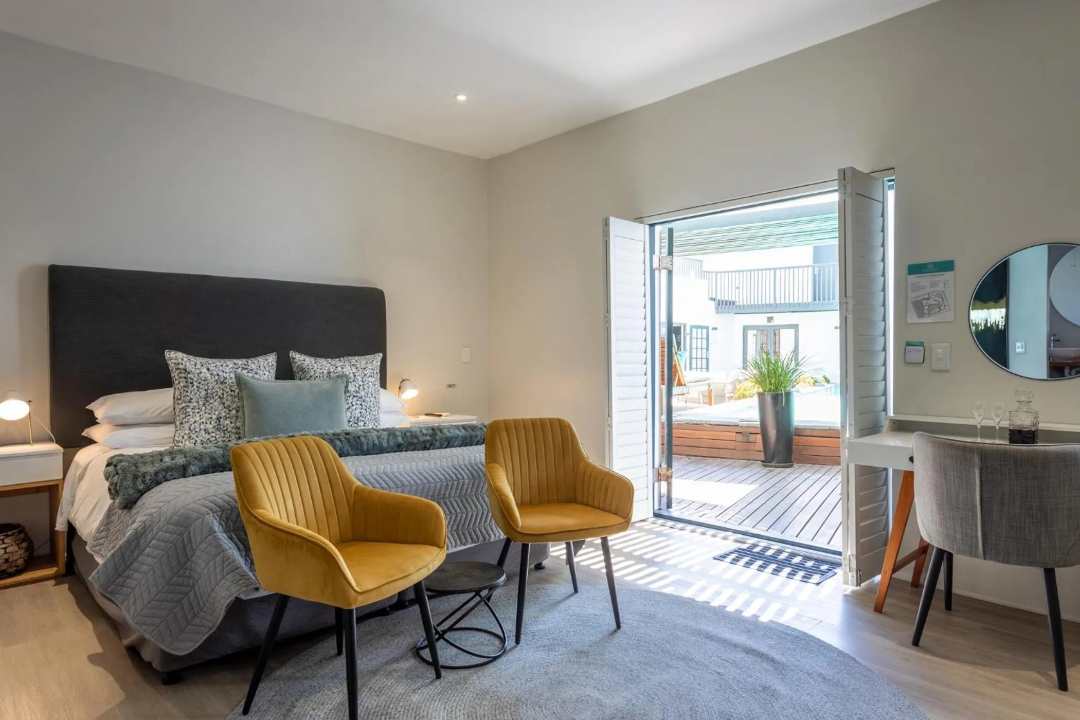 Bed in Abalone Hotel & Villas