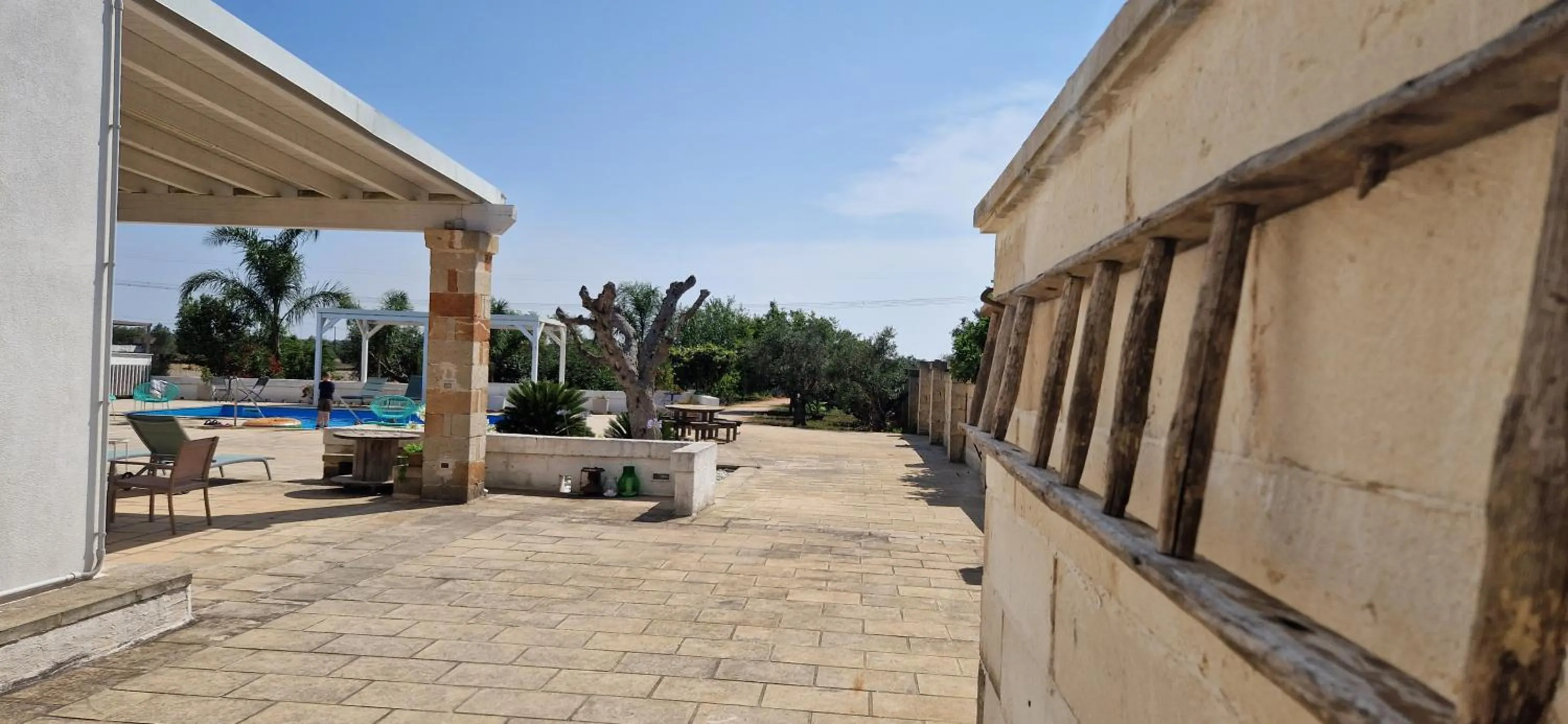 Pool view in La Dimora dei Conti