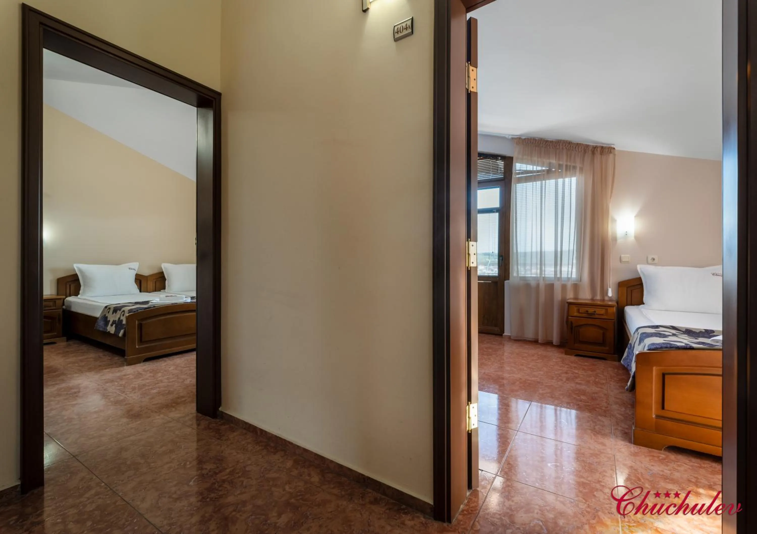 Bed in Hotel Chuchulev