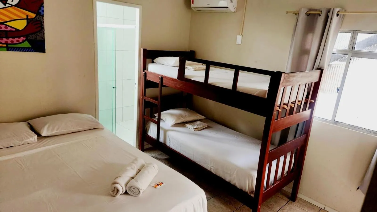 Bed in Hotel Pousada Farol da Praia