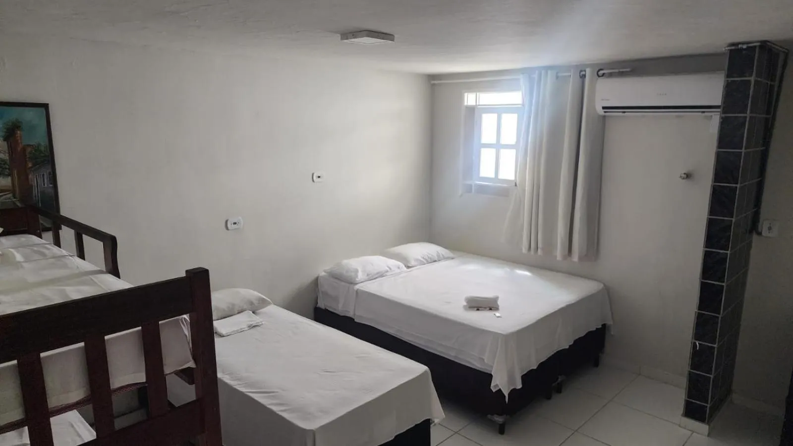 Bed in Hotel Pousada Farol da Praia