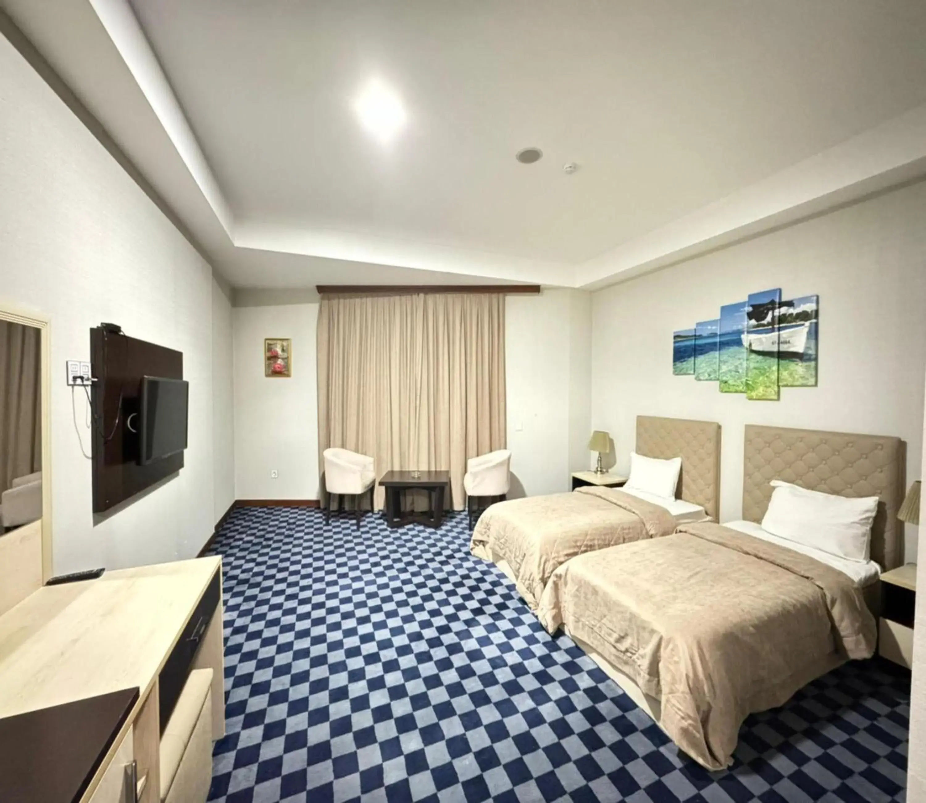 Deluxe Double Room with Balcony and Sea View in Sea Pearl Hotel Baku Deluxe Double Room with Balcony and Sea View in Sea Pearl Hotel Baku