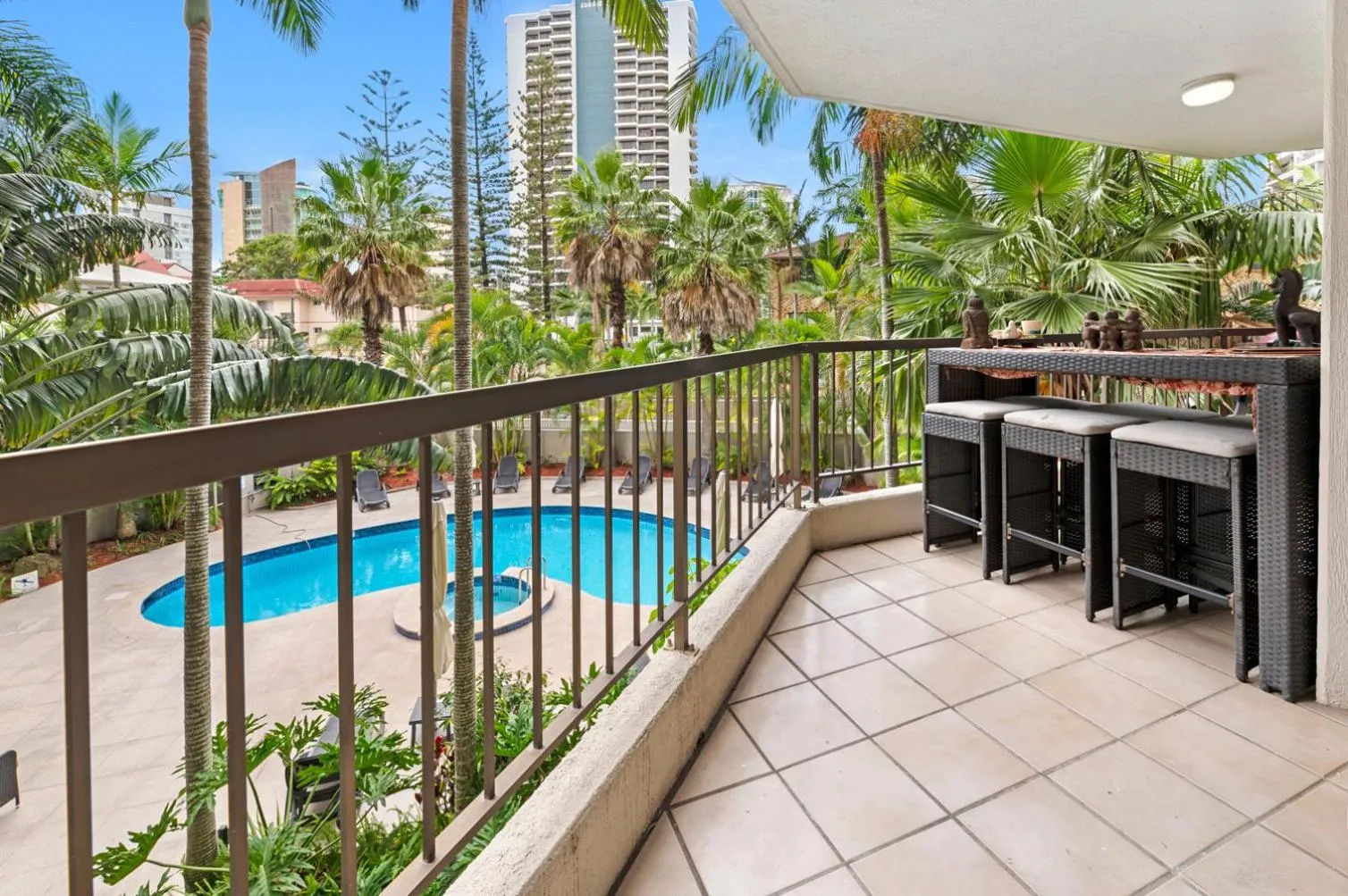 Pool view in Genesis Apartments by Gold Coast Premium