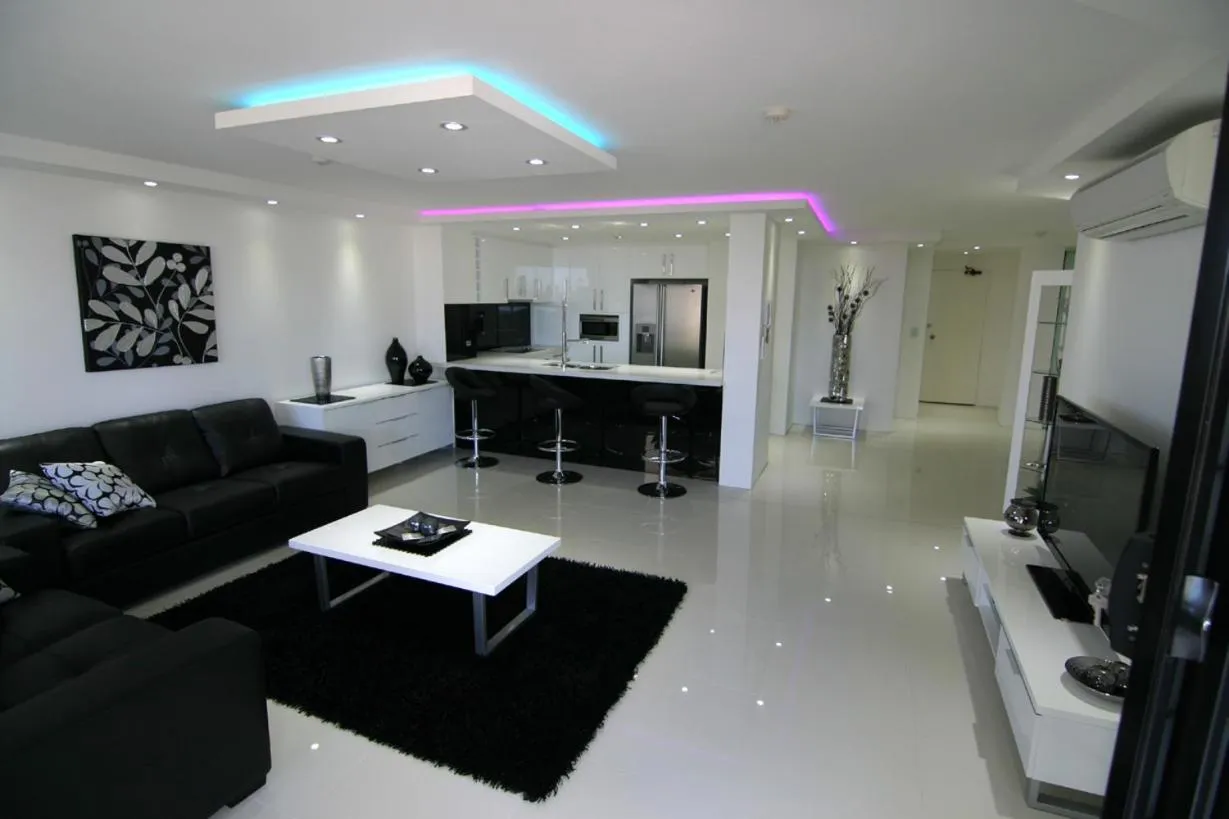 Communal lounge/ TV room in Genesis Apartments by Gold Coast Premium