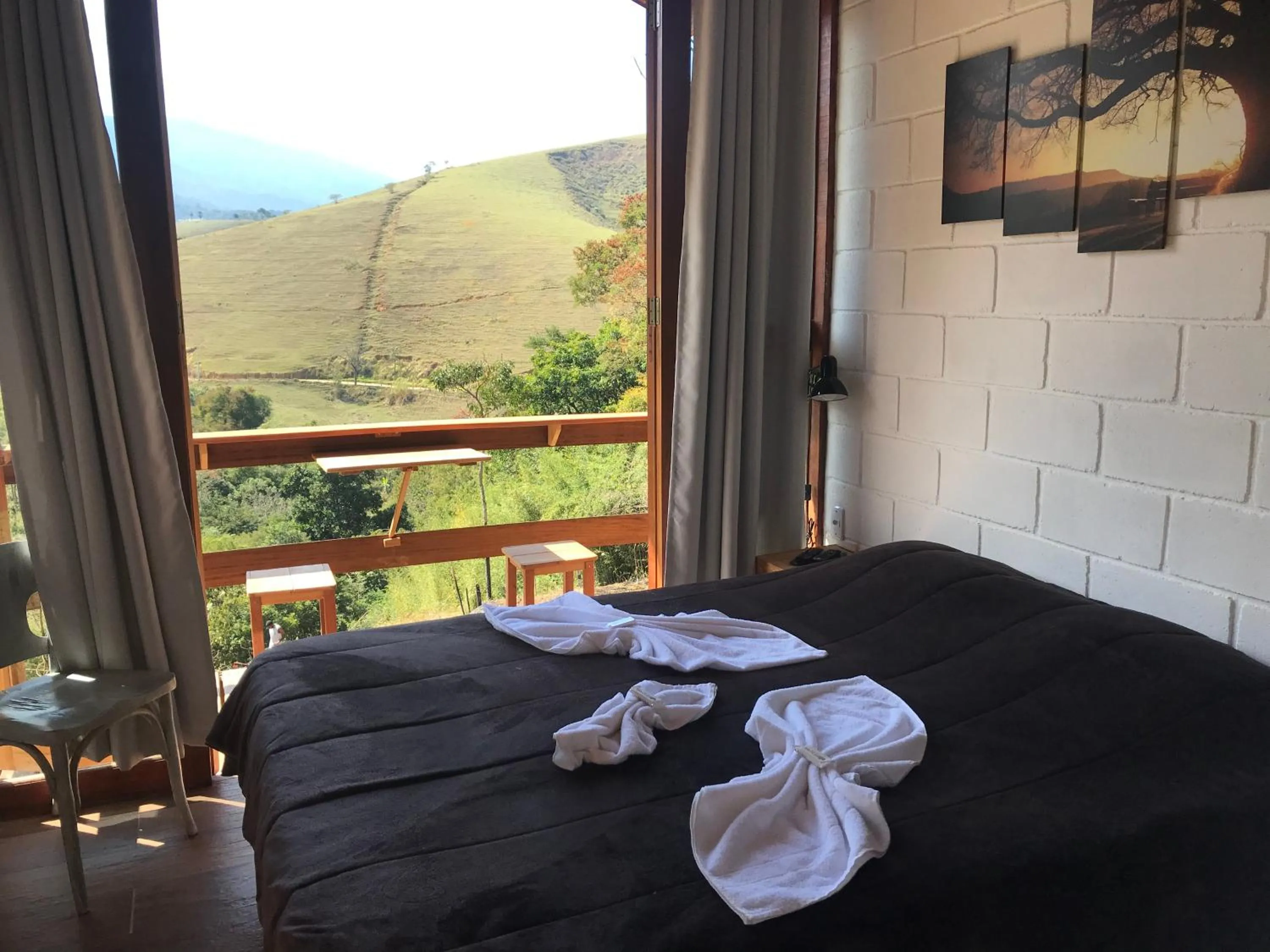 Natural landscape, Bed in Pousada Sitio Barreirinha