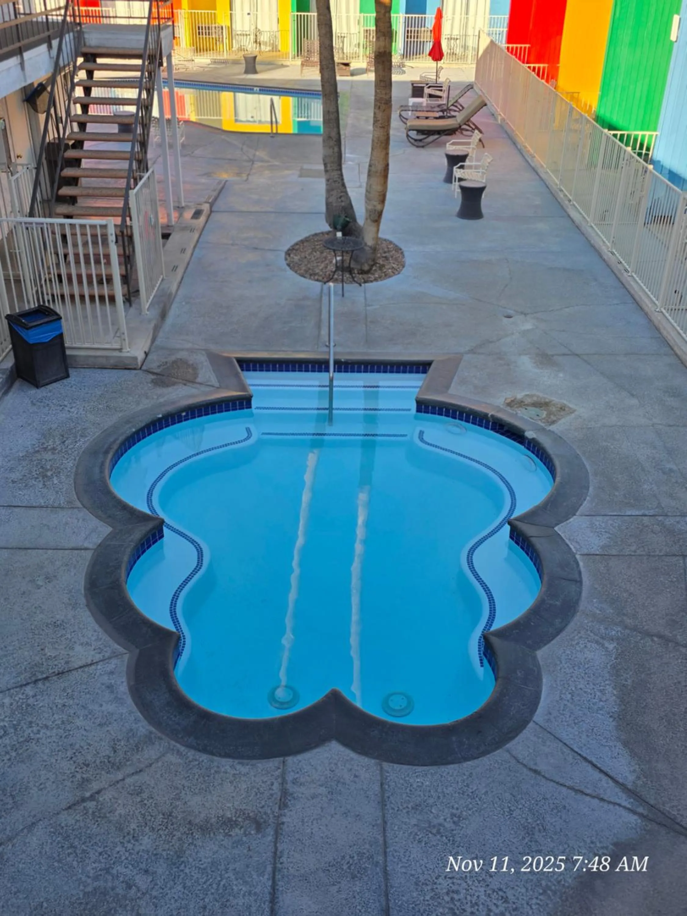 Pool view in Delos Reyes Palm Springs