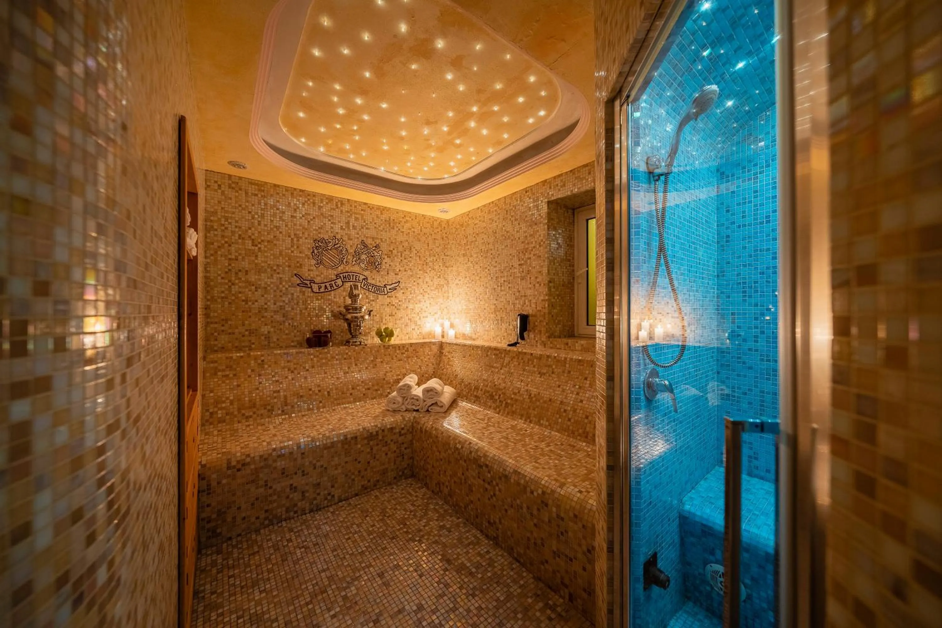 Sauna, Bathroom in Parc Hotel Victoria