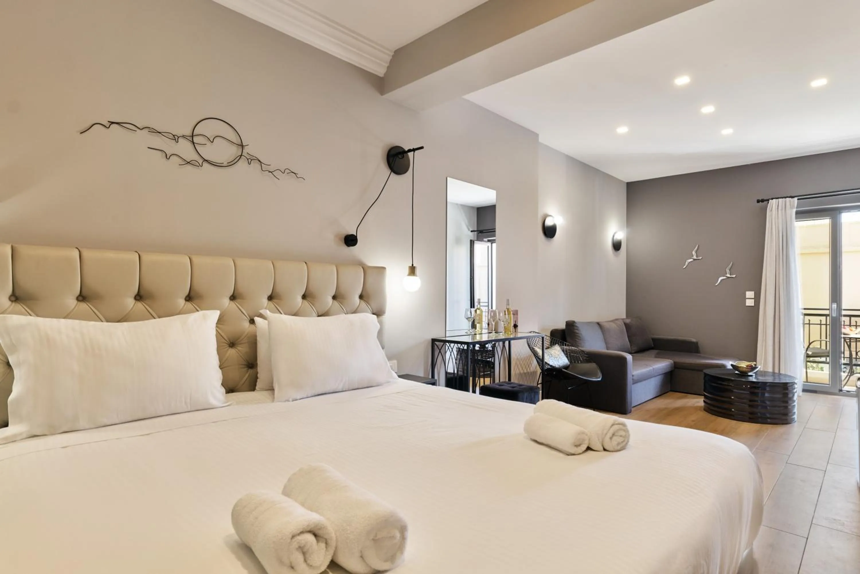 Living room, Bed in Nival Luxury Suites