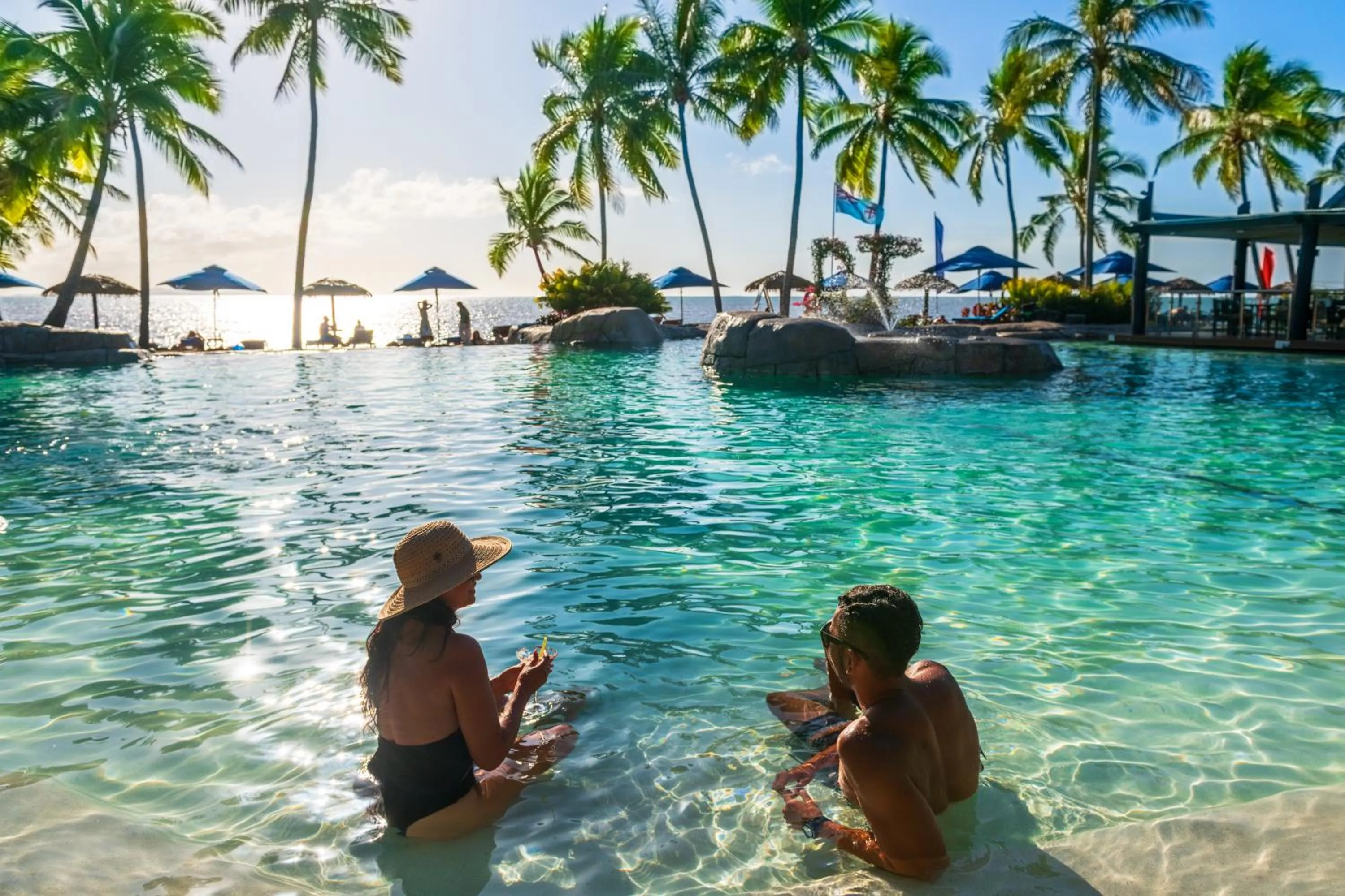 Swimming pool in DoubleTree by Hilton Fiji - Sonaisali Island