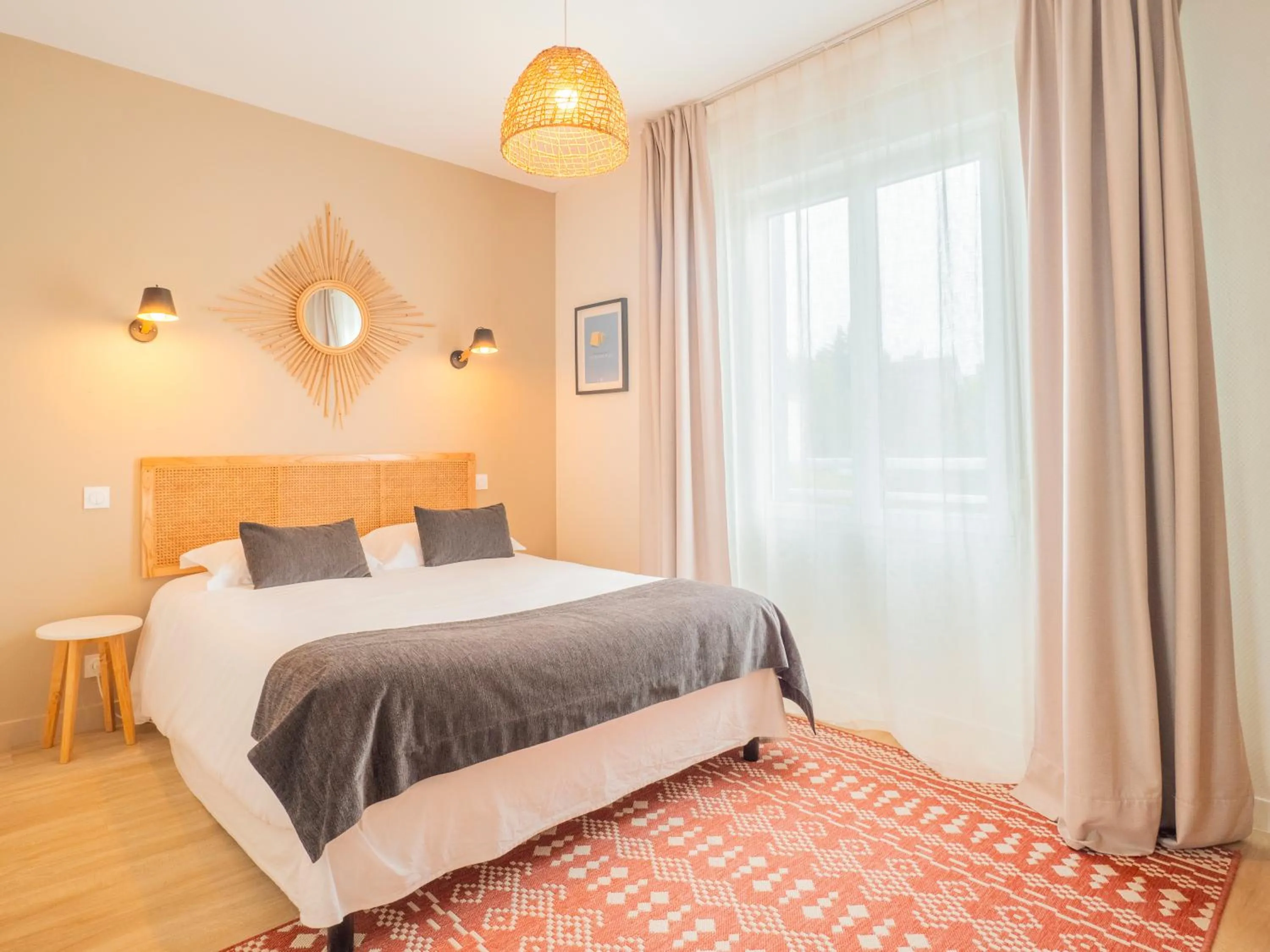 Bed in Hotel La Licorne