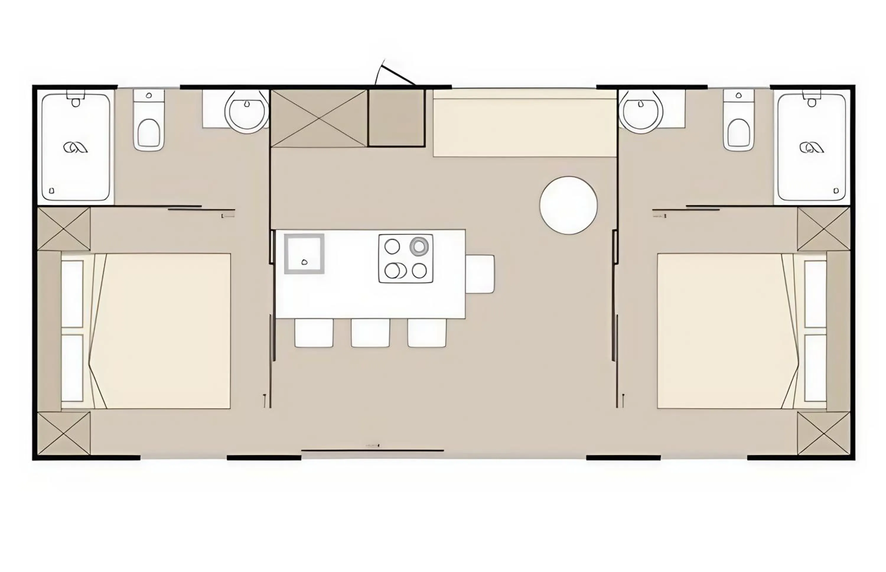 Floor plan in Luxury Camp at Union Lido