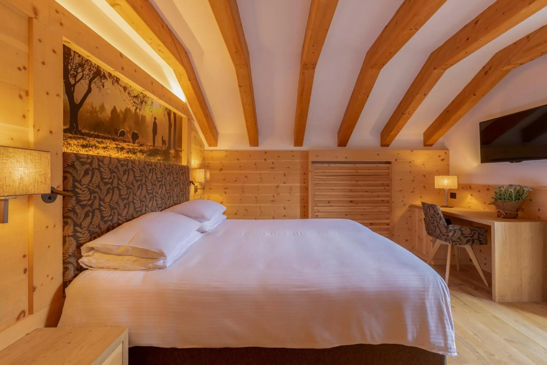 Bed in Hotel Lagorai Resort & Spa