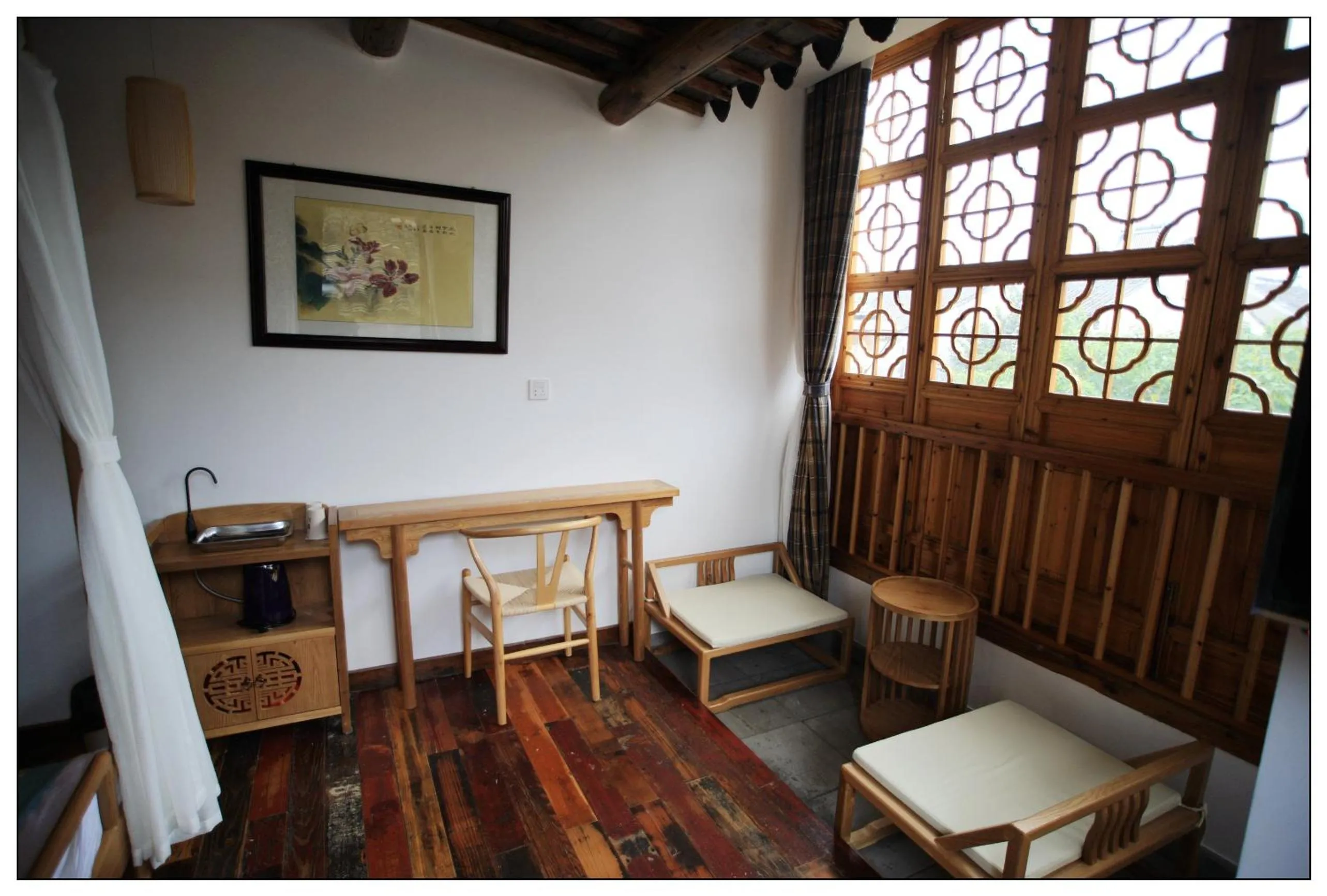Seating area in Tongli Begonia Flowers Guesthouse
