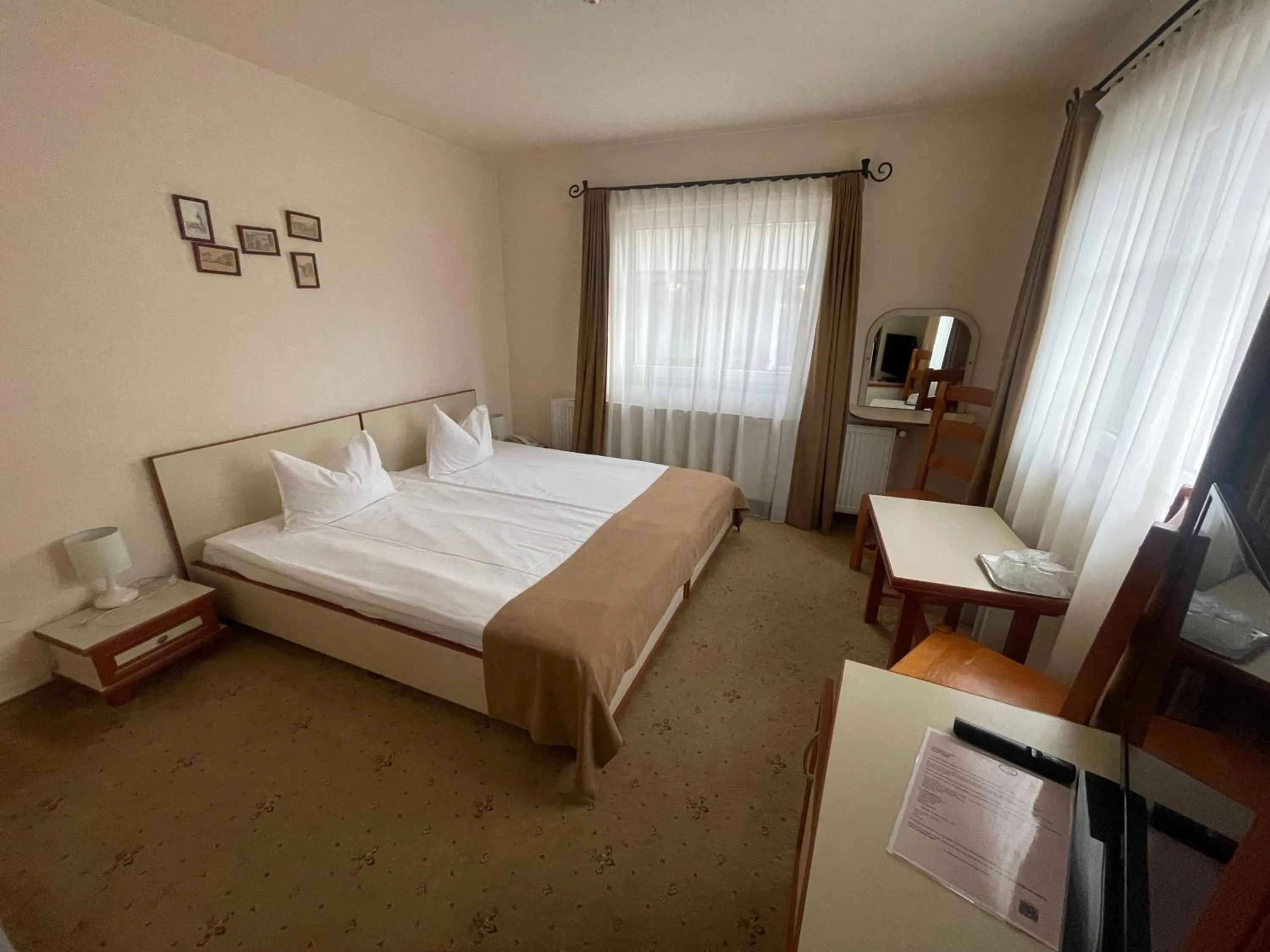 Bed in Pensiunea Luiza