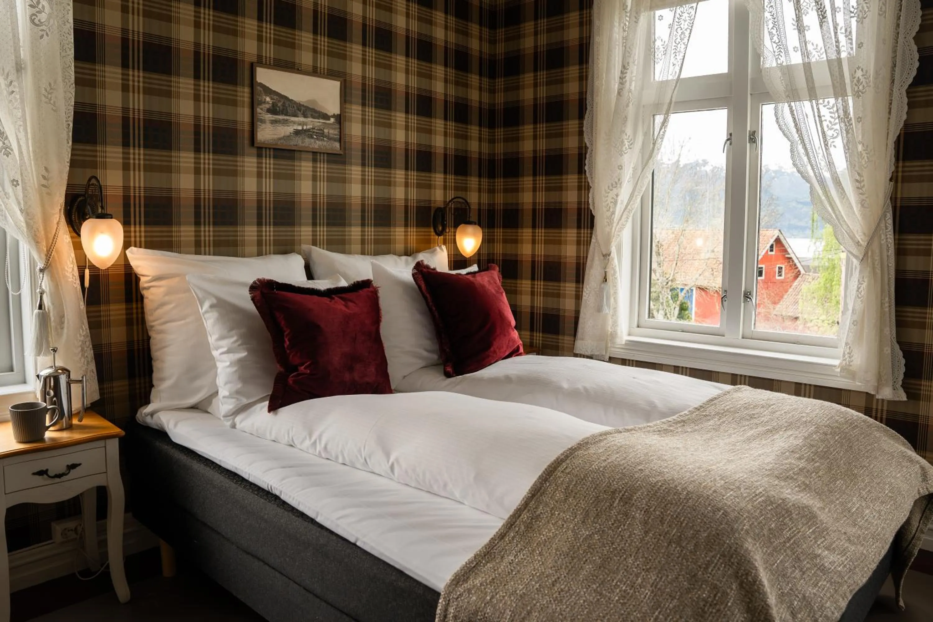 Bed in Gloppen Hotell - by Classic Norway Hotels