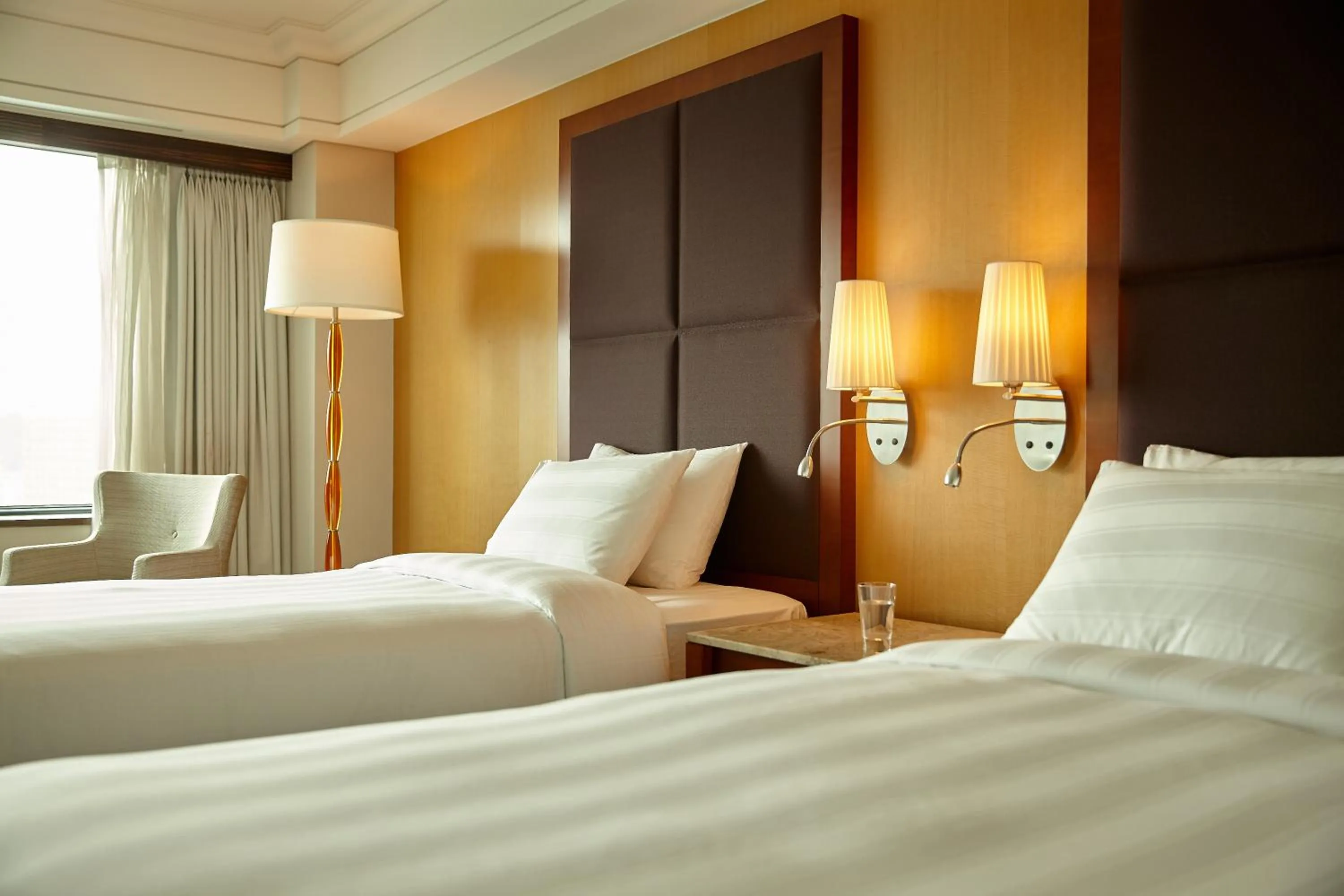 Bed in Lotte Hotel Busan
