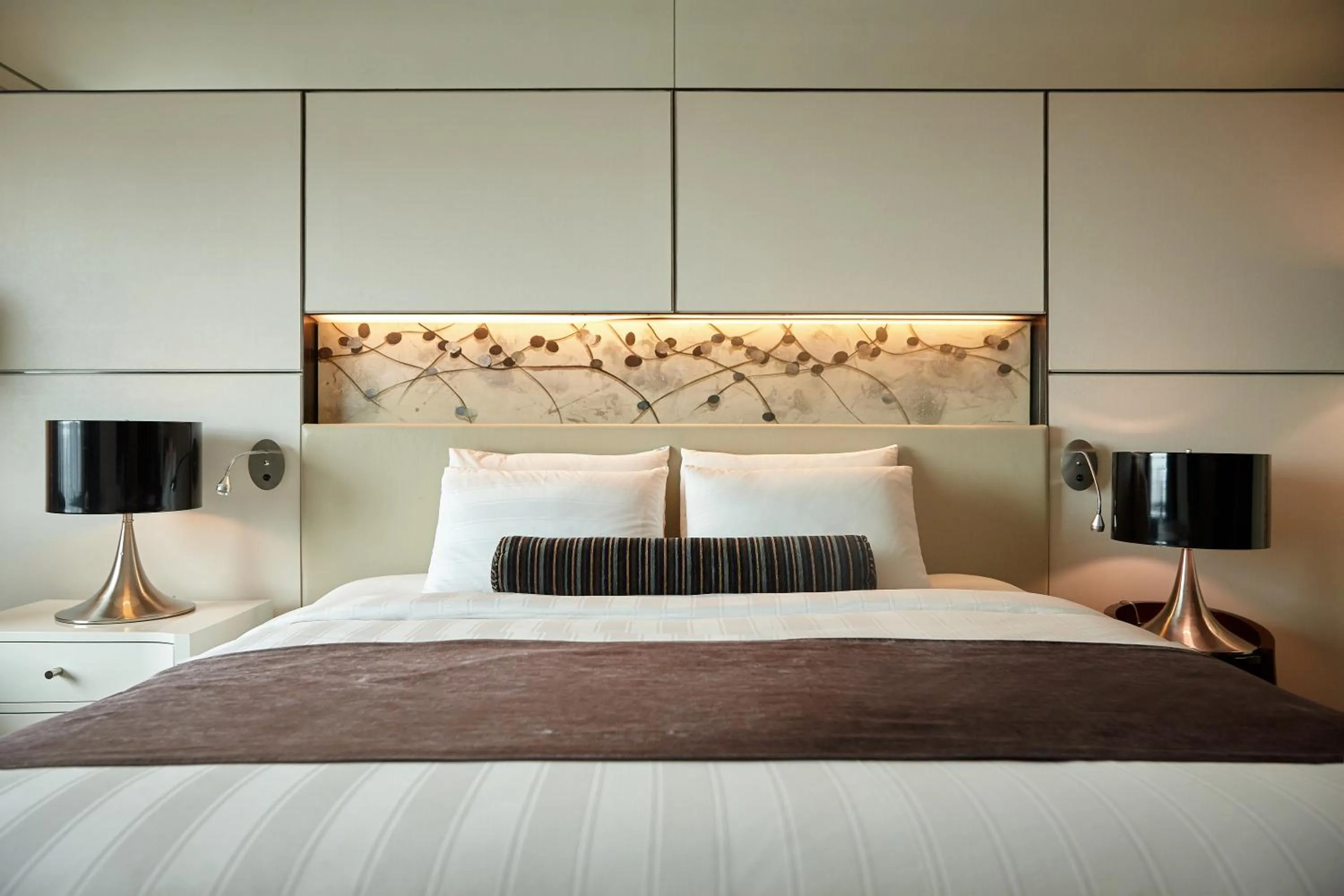 Bed in Lotte Hotel Busan