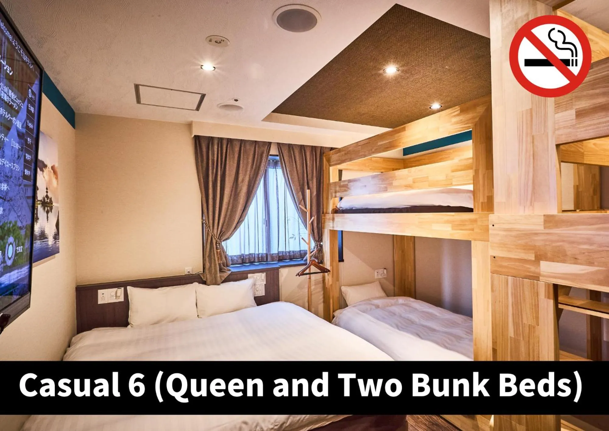 Bedroom, Bed in Hotel K6 Osaka Namba Dotonbori Near Shinsaibashi - Family Kids Concept