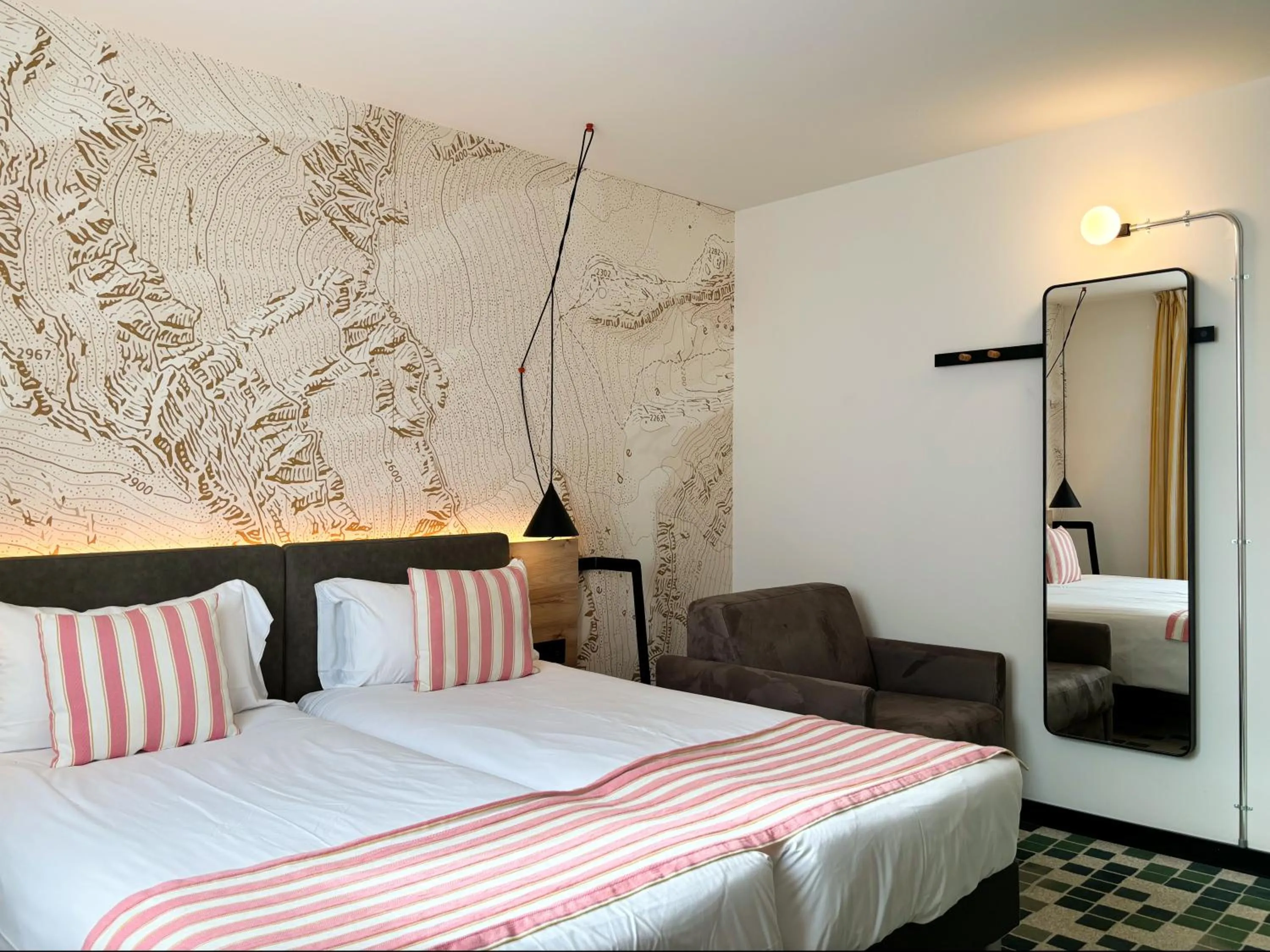 Bed in Nonanteneuf Appart-hôtel Sierre - Self Check-in